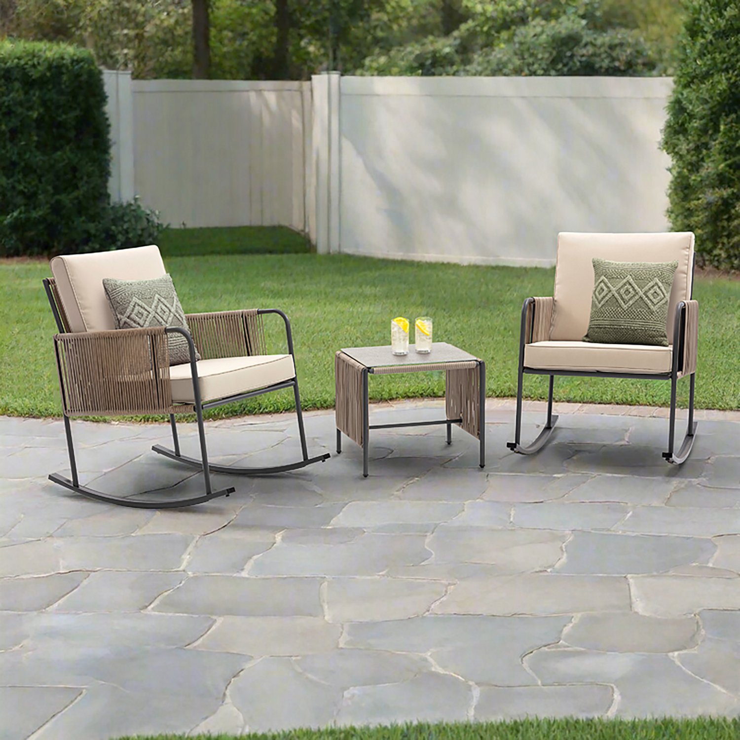 Teamson Home Steel Frame Rocking Chair Conversation 3-piece Set - view number 8