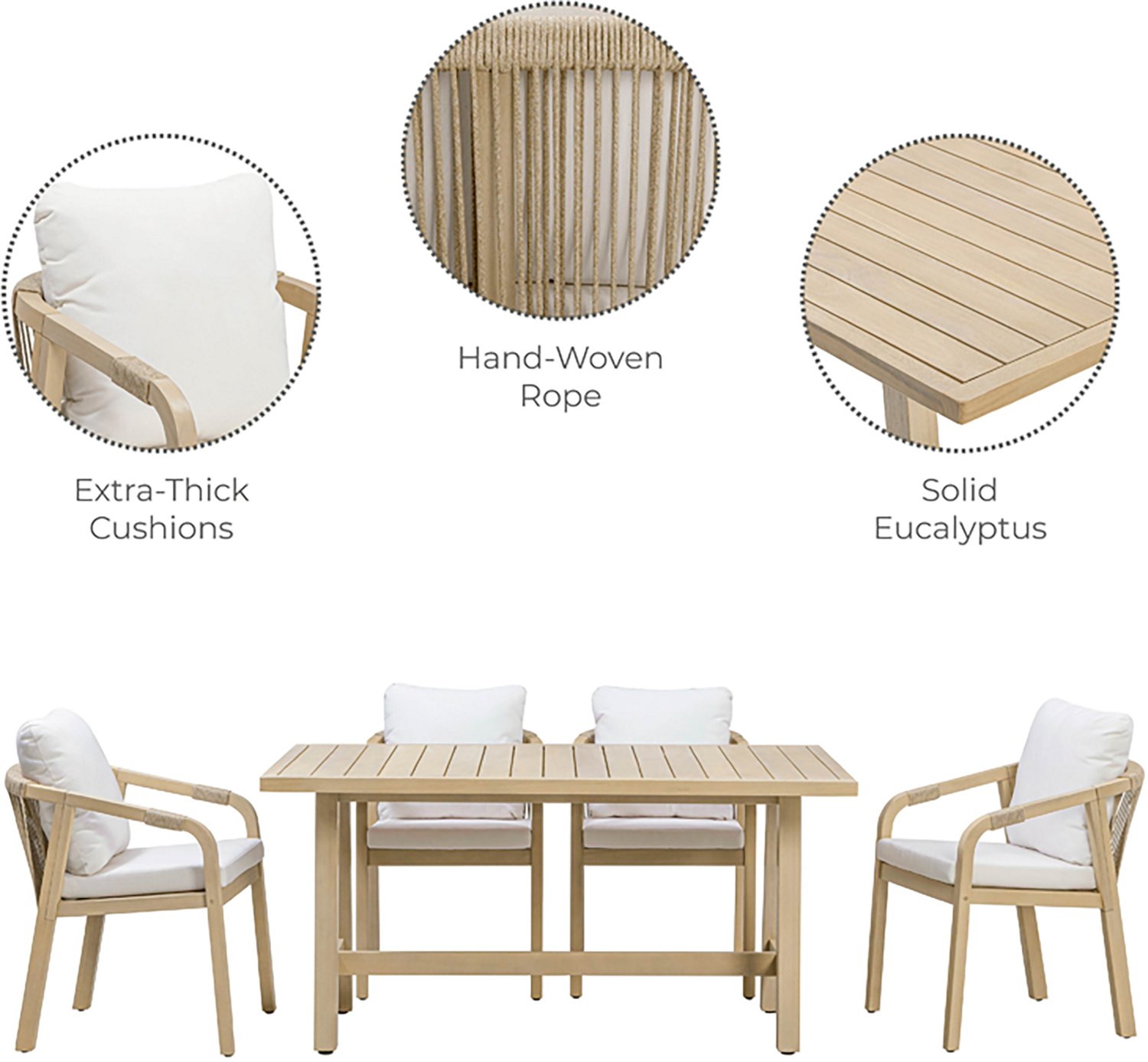 Teamson Home Eucalyptus 5-Piece Dining Set - view number 4