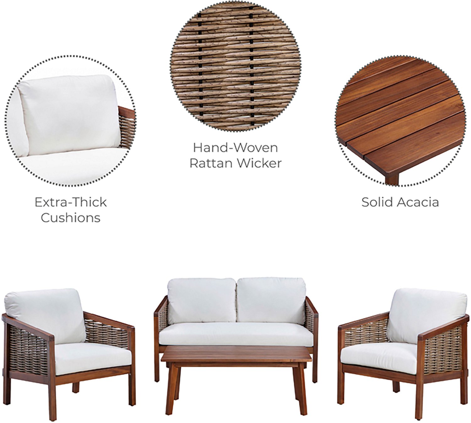 Teamson Home Acacia Conversation 4-Piece Set - view number 4