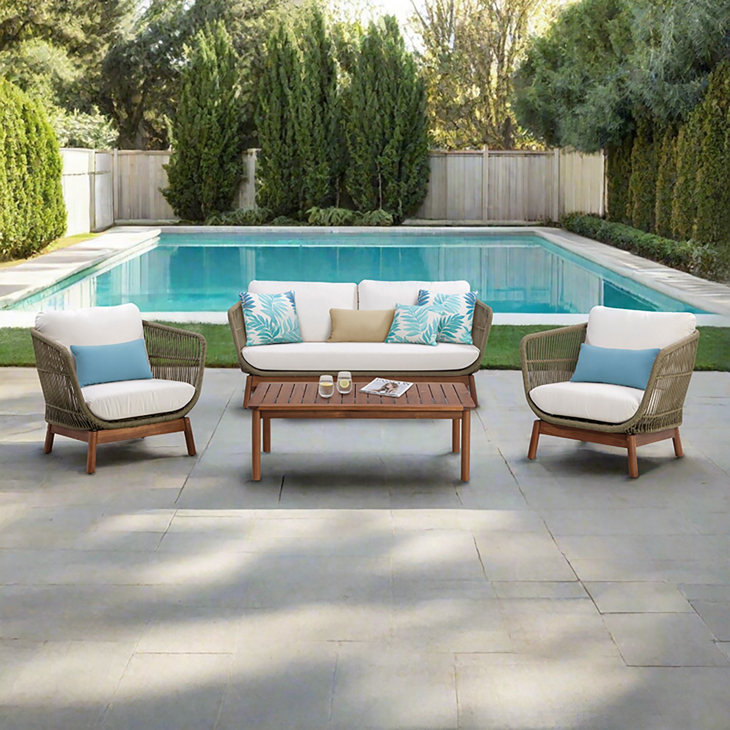 Teamson Home Acacia Conversation 4-Piece Set