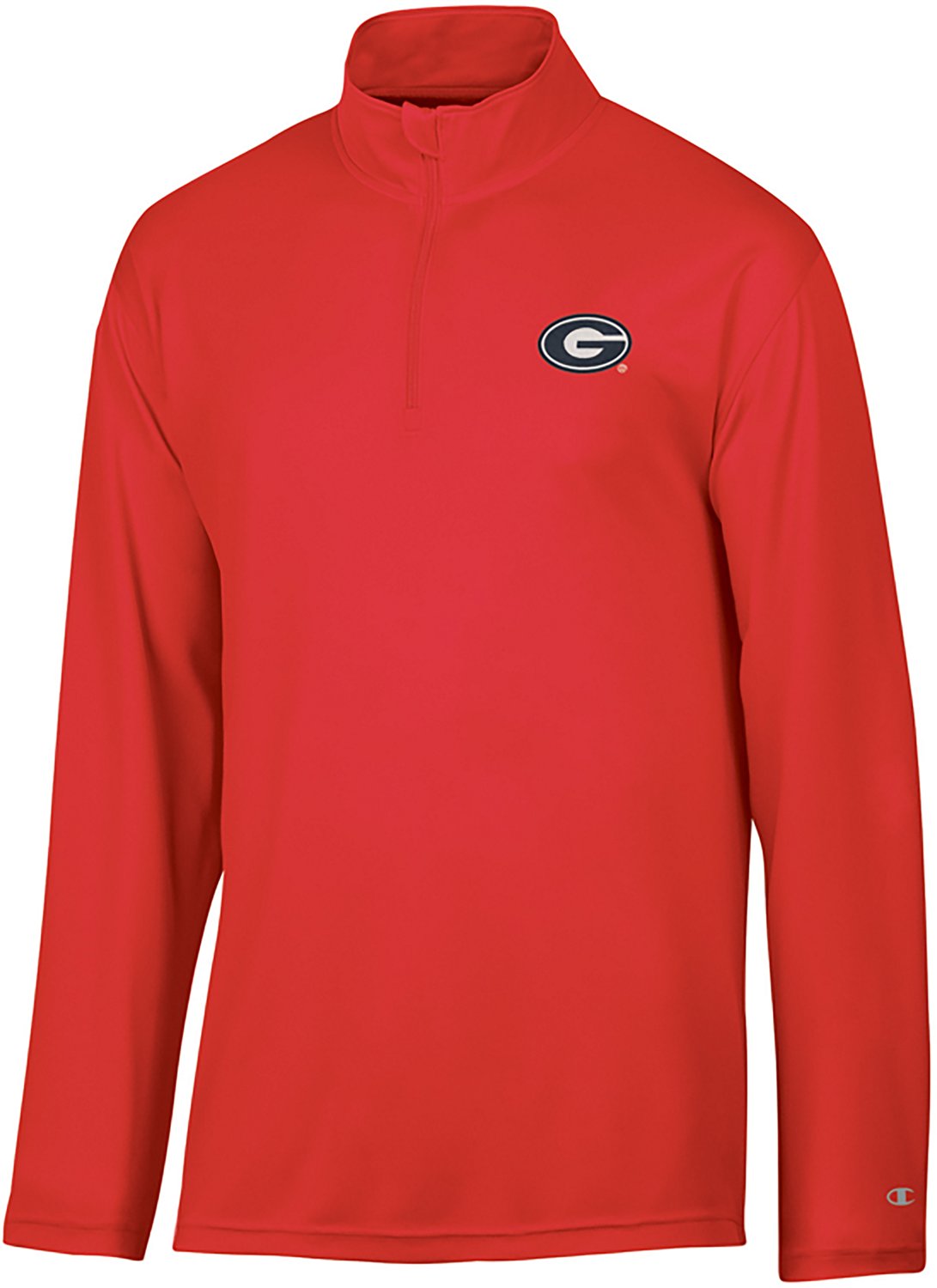 Champion Men's University of Georgia Primary Logo Micro Mesh 1/4-Zip Top