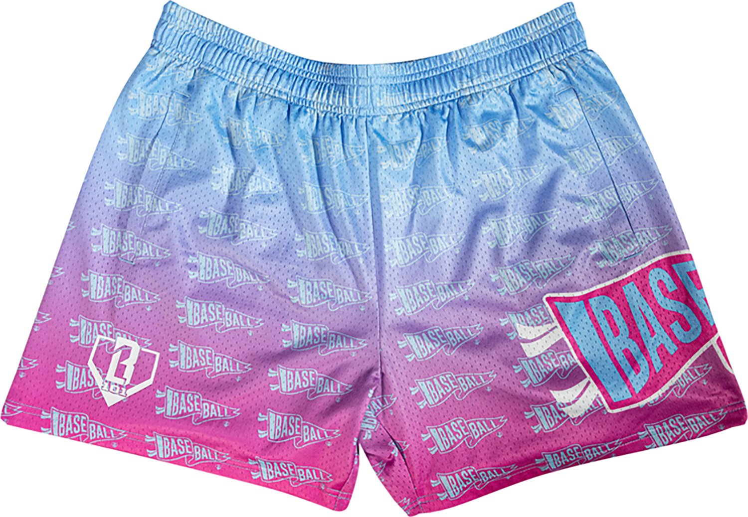 Baseball Lifestyle 101 Men's Pennant Gradient Shorts 5 in