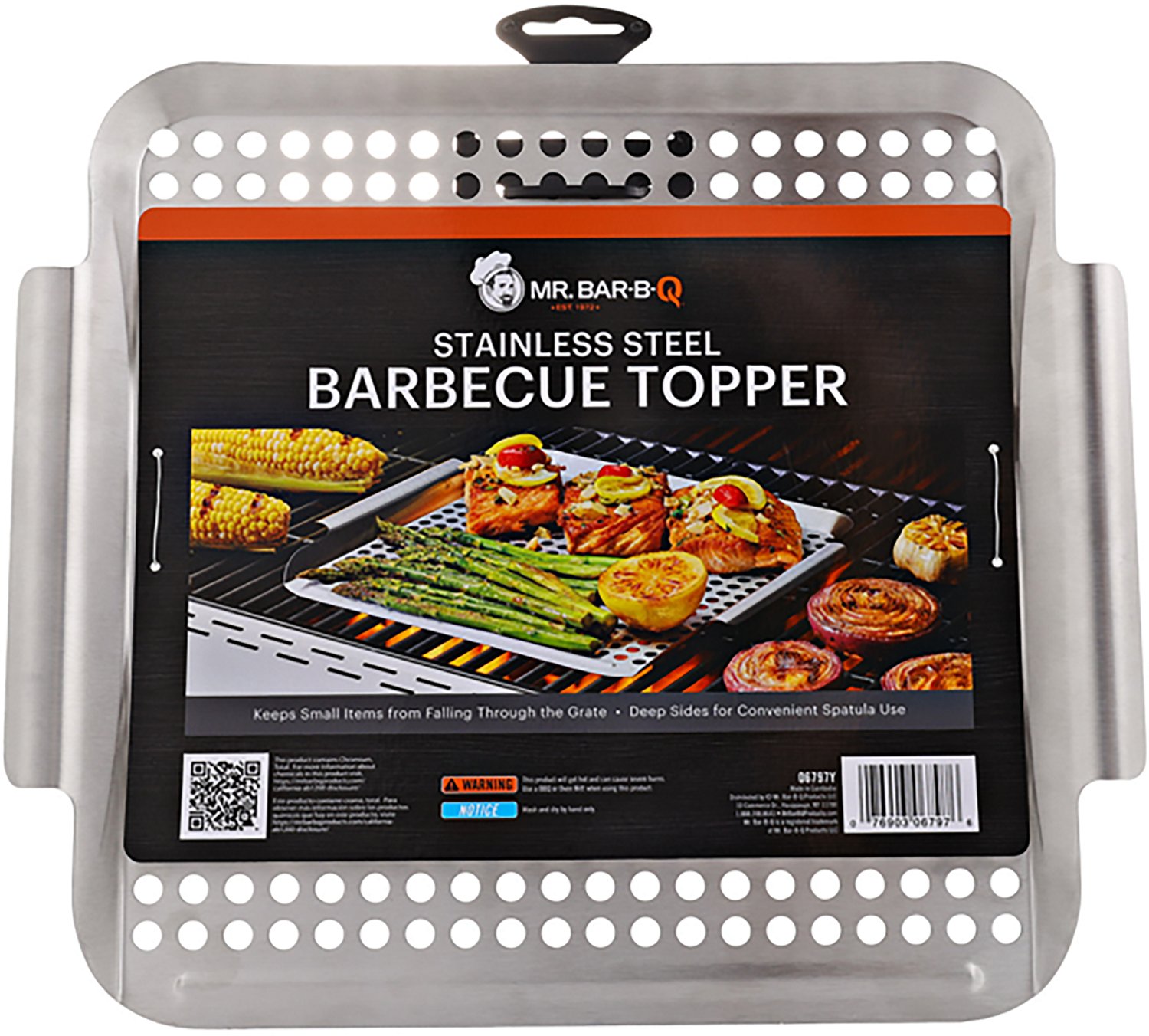 Mr. Bar-B-Q Stainless Steel 12 in x 12 in Topper - view number 4