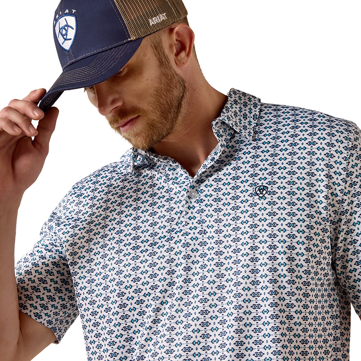 Ariat Men's Allover Print Polo Shirt - view number 5