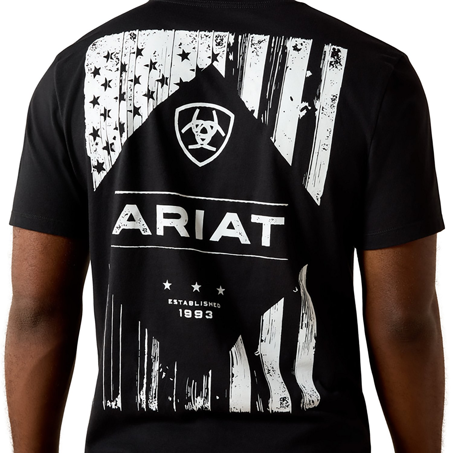 Ariat Men's Ariat Wooden Diamond Flag Classic Fit T-Shirt - view number 4