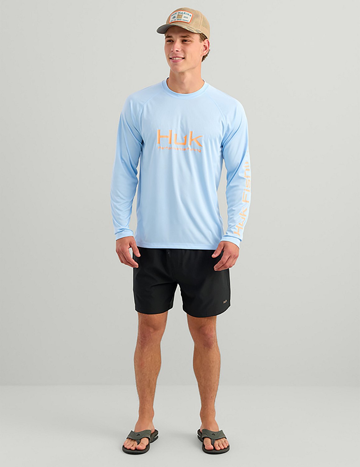 Huk Men's Vented Pursuit Long Sleeve Graphic T-shirt - view number 3