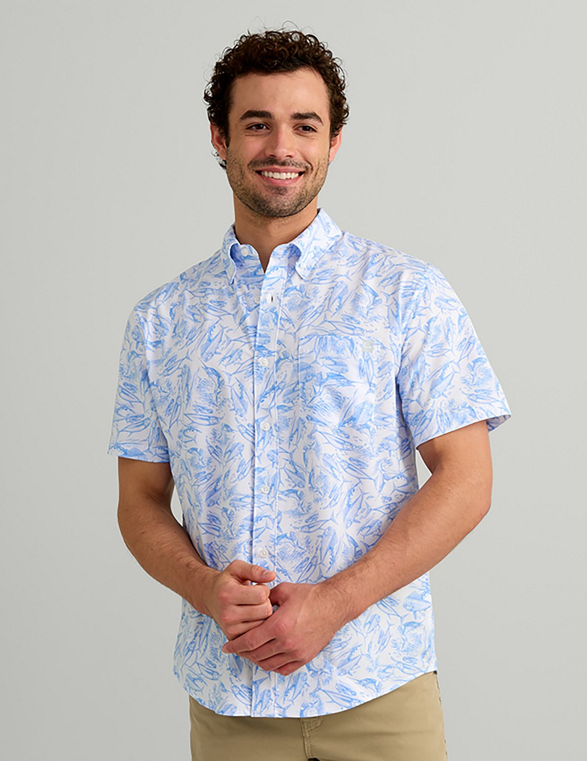 Huk Men's Kona Desert Rose Short Sleeve Shirt