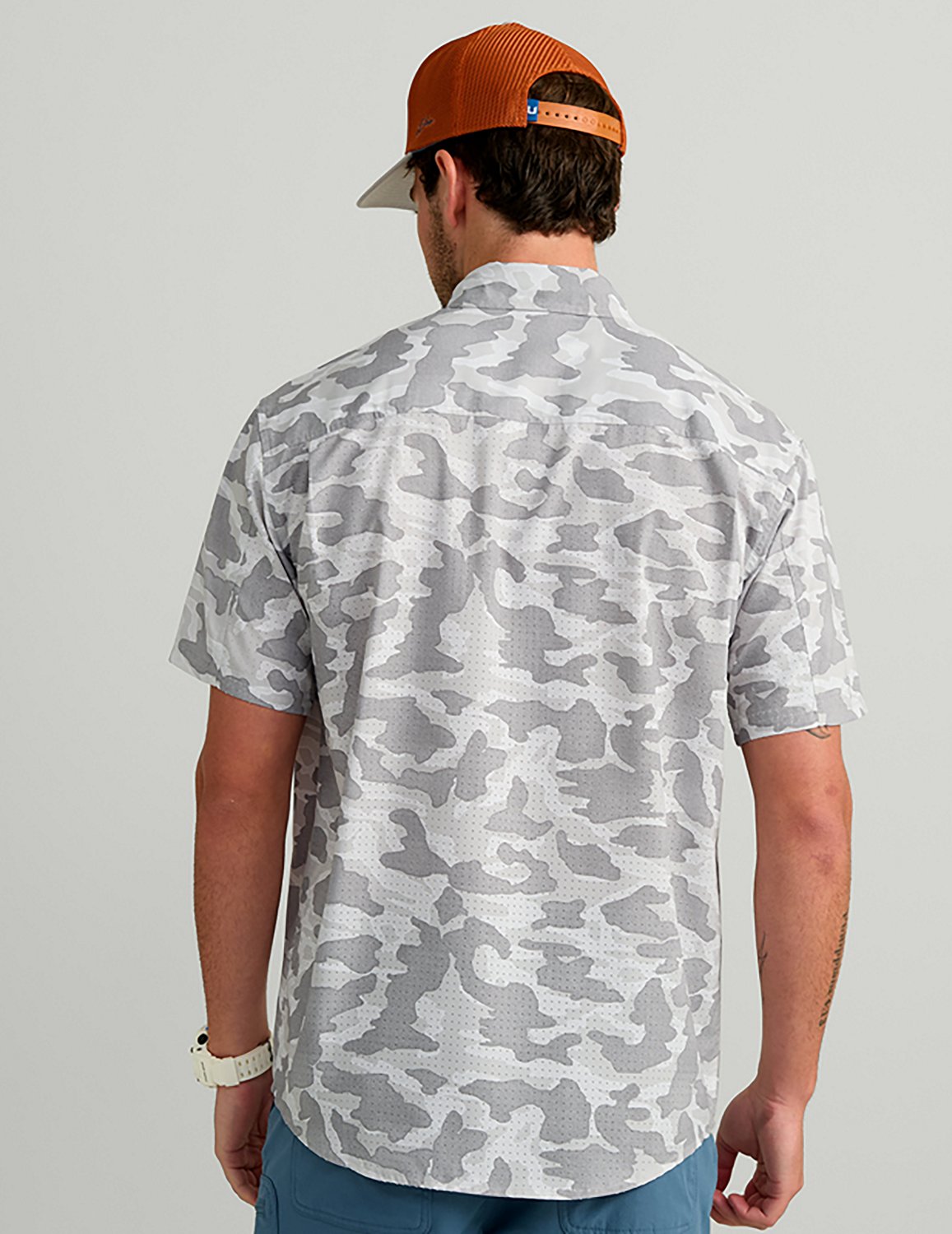 Huk Men's Tide Point Printed Short Sleeve Shirt - view number 2
