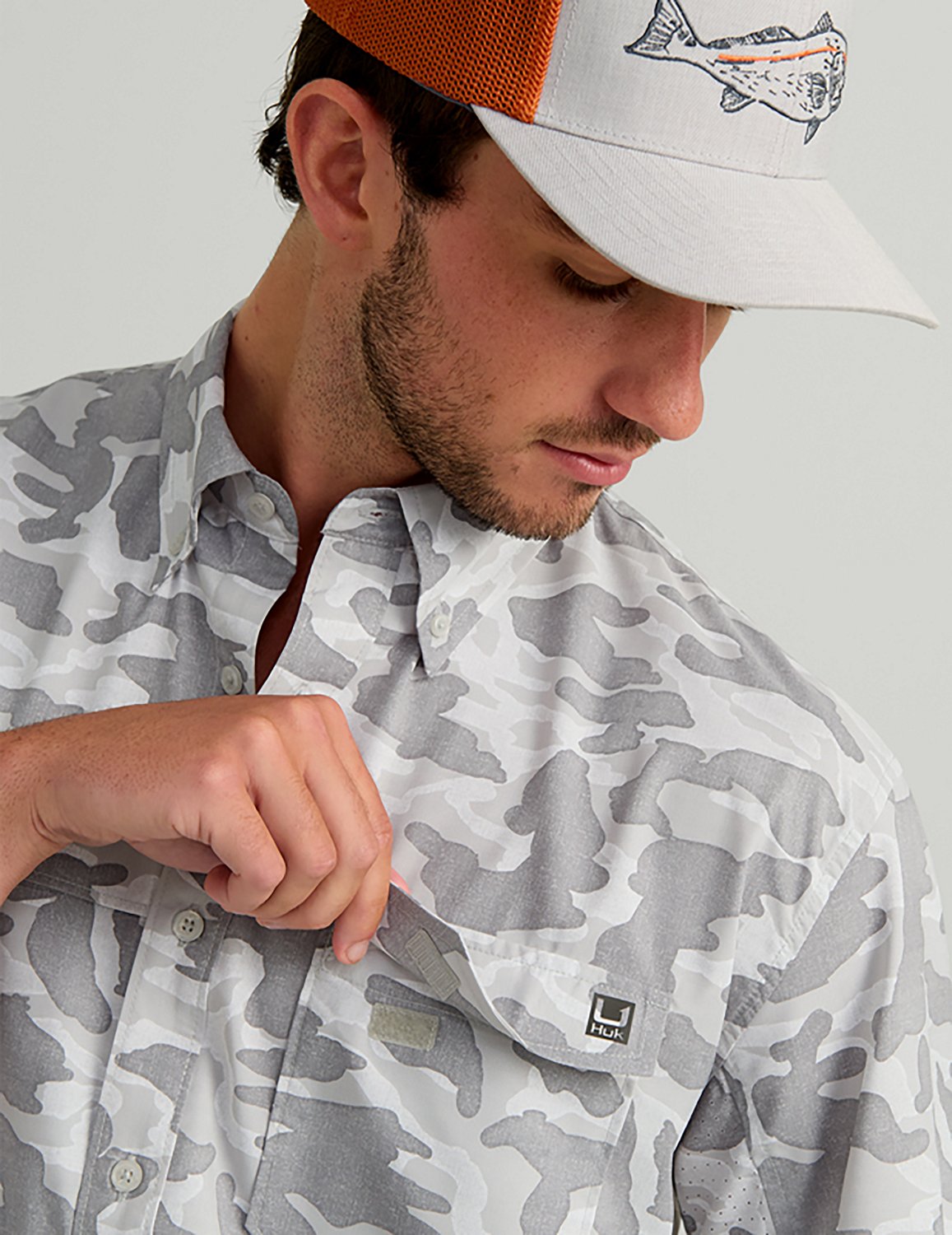 Huk Men's Tide Point Printed Short Sleeve Shirt - view number 3