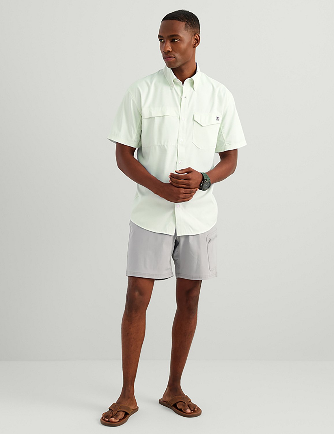 Huk Men's Tide Point Printed Short Sleeve Shirt - view number 3