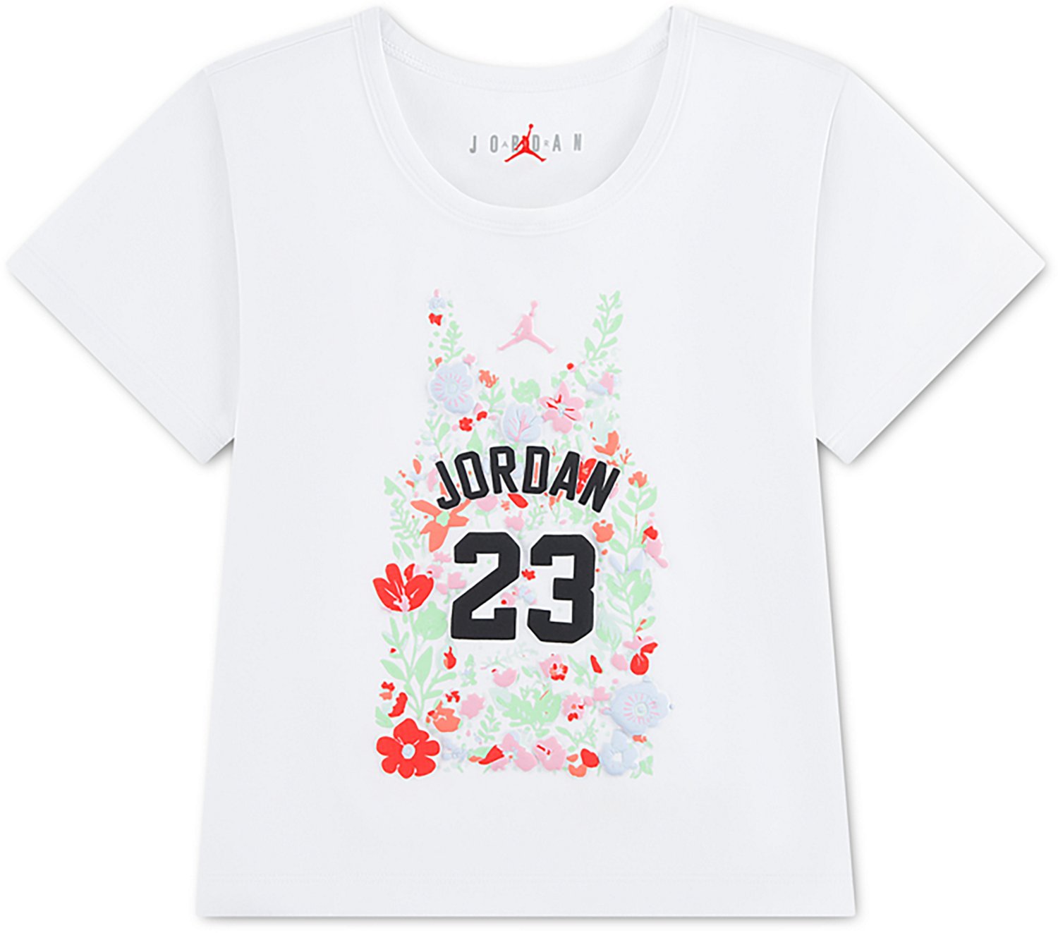 Jordan Girls' Floral Jersey Graphic T-shirt - view number 3