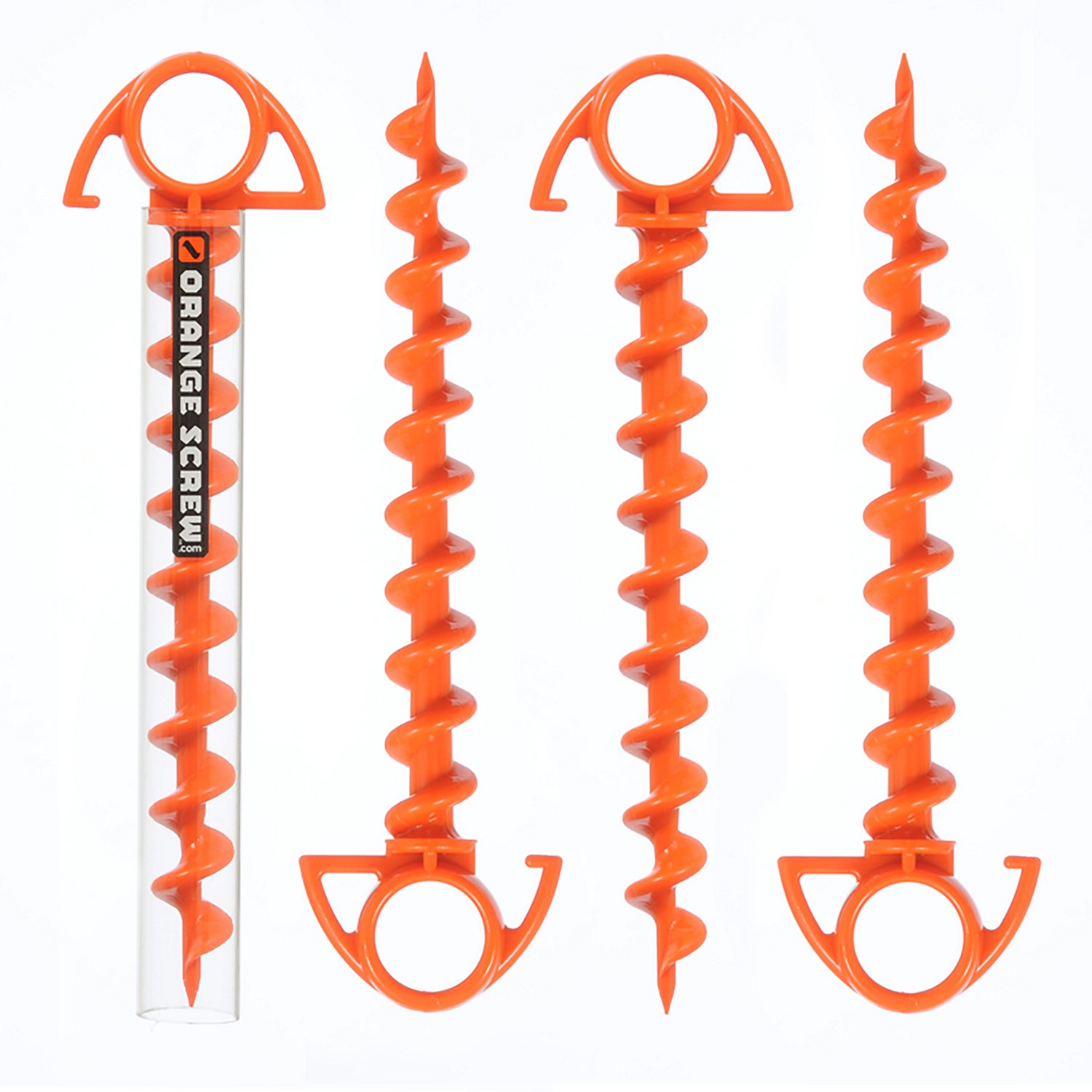 Nite Ize Orange Screw Small Ground Anchor 4-Pack - view number 3
