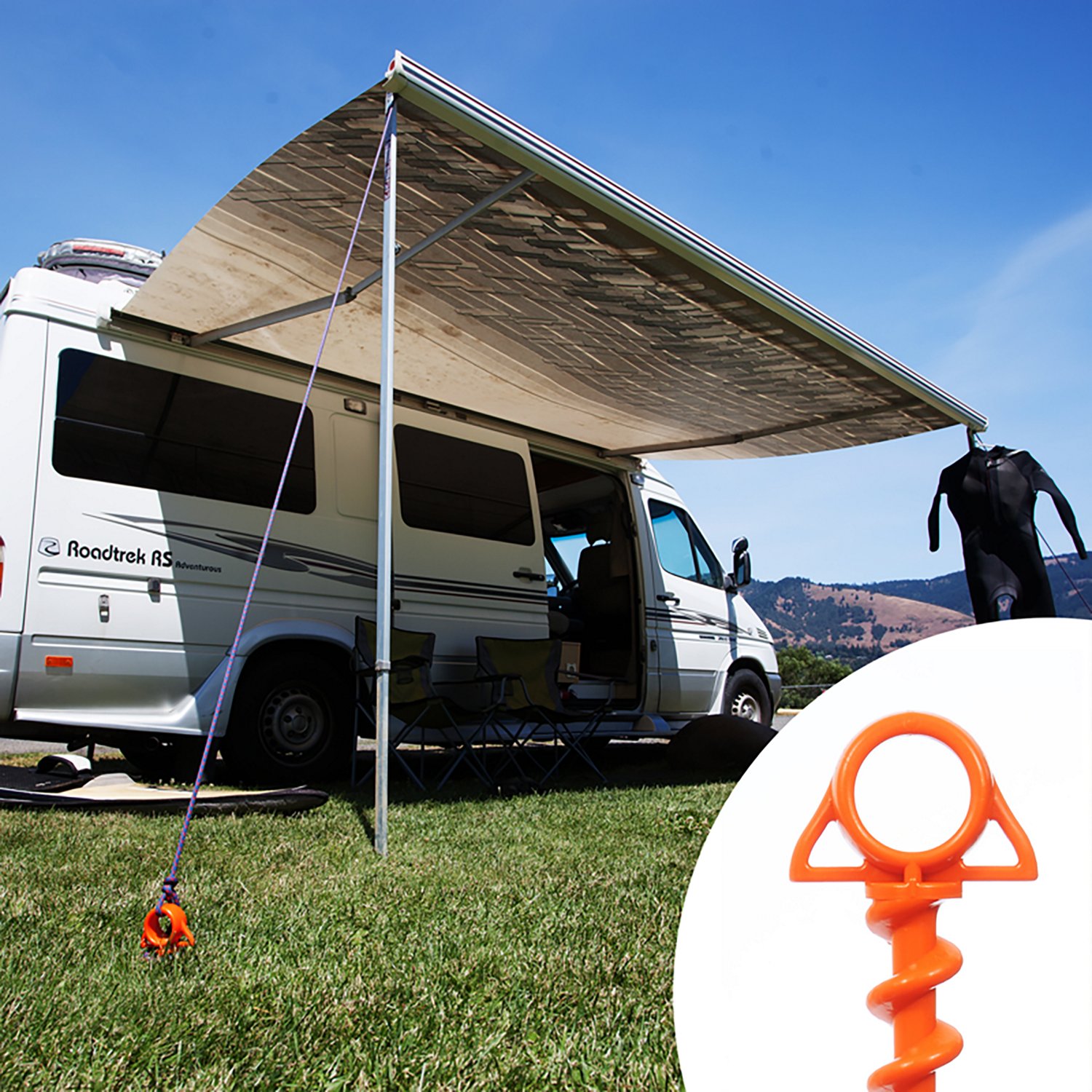 Nite Ize Orange Screw Large Ground Anchor 2-Pack - view number 7