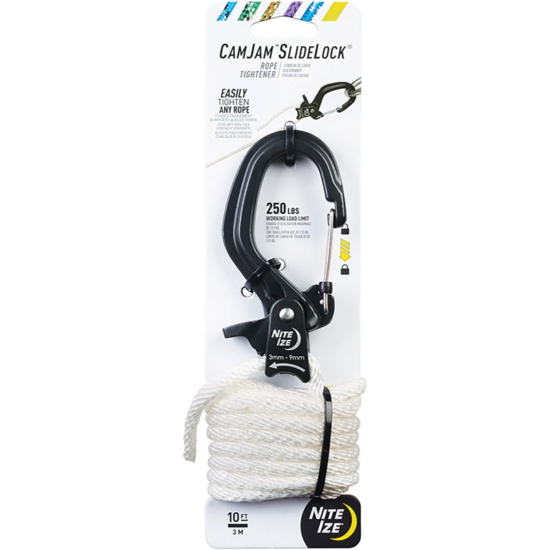Nite Ize Camjam Slidelock Large Cord Tightener With 10 Ft Rope