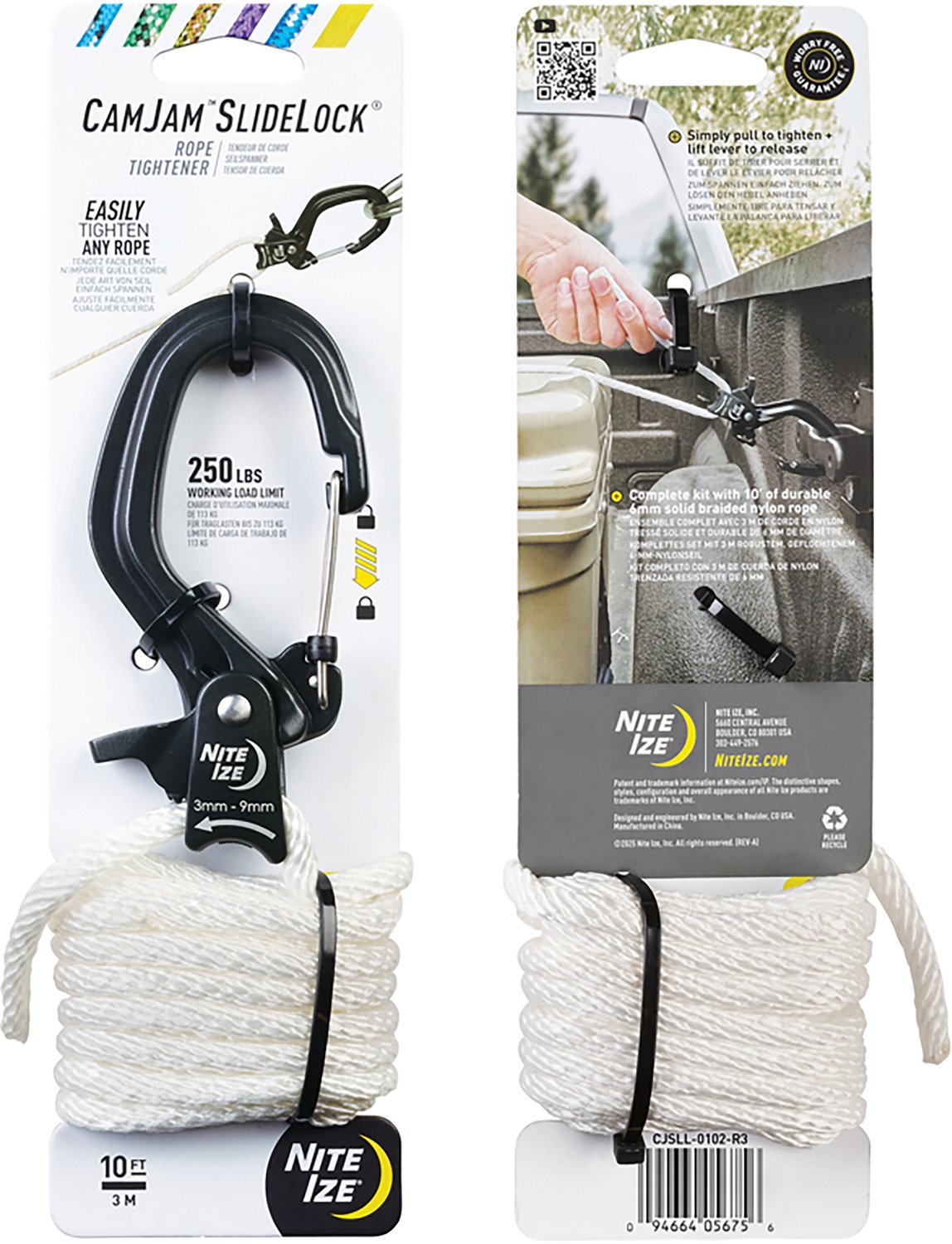 Nite Ize CamJam SlideLock Large Cord Tightener with 10 ft Rope - view number 2