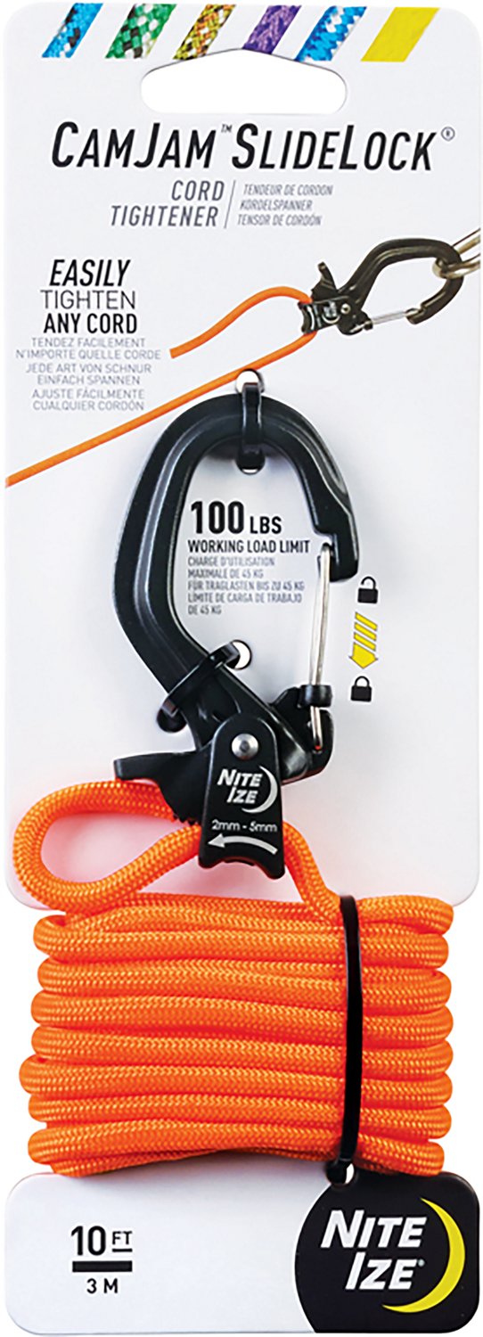 Nite Ize CamJam SlideLock Small Cord Tightener with 10 ft Paracord