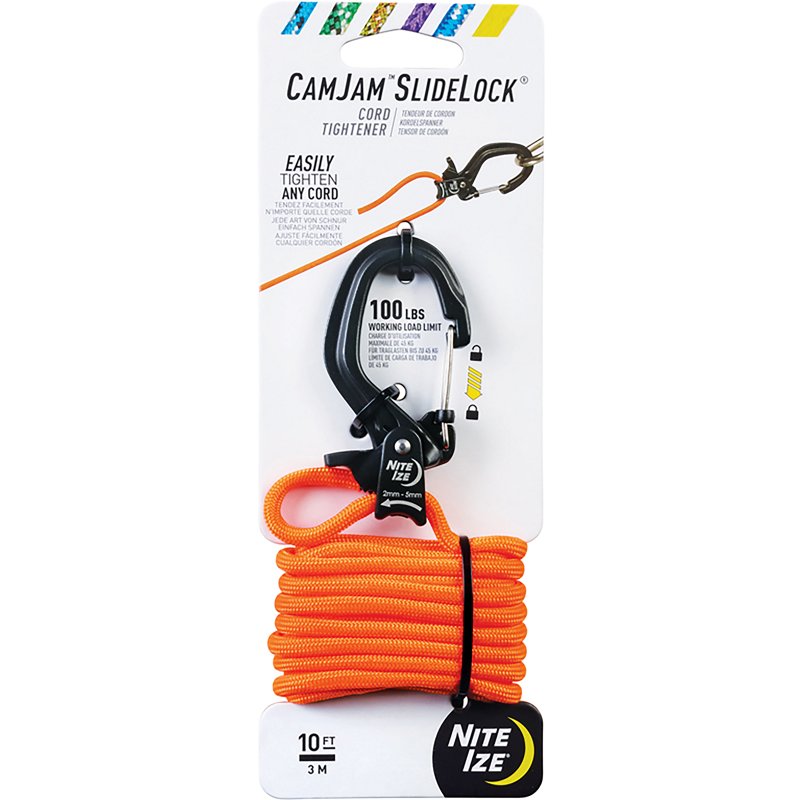 Nite Ize Camjam Slidelock Small Cord Tightener With 10 Ft Paracord