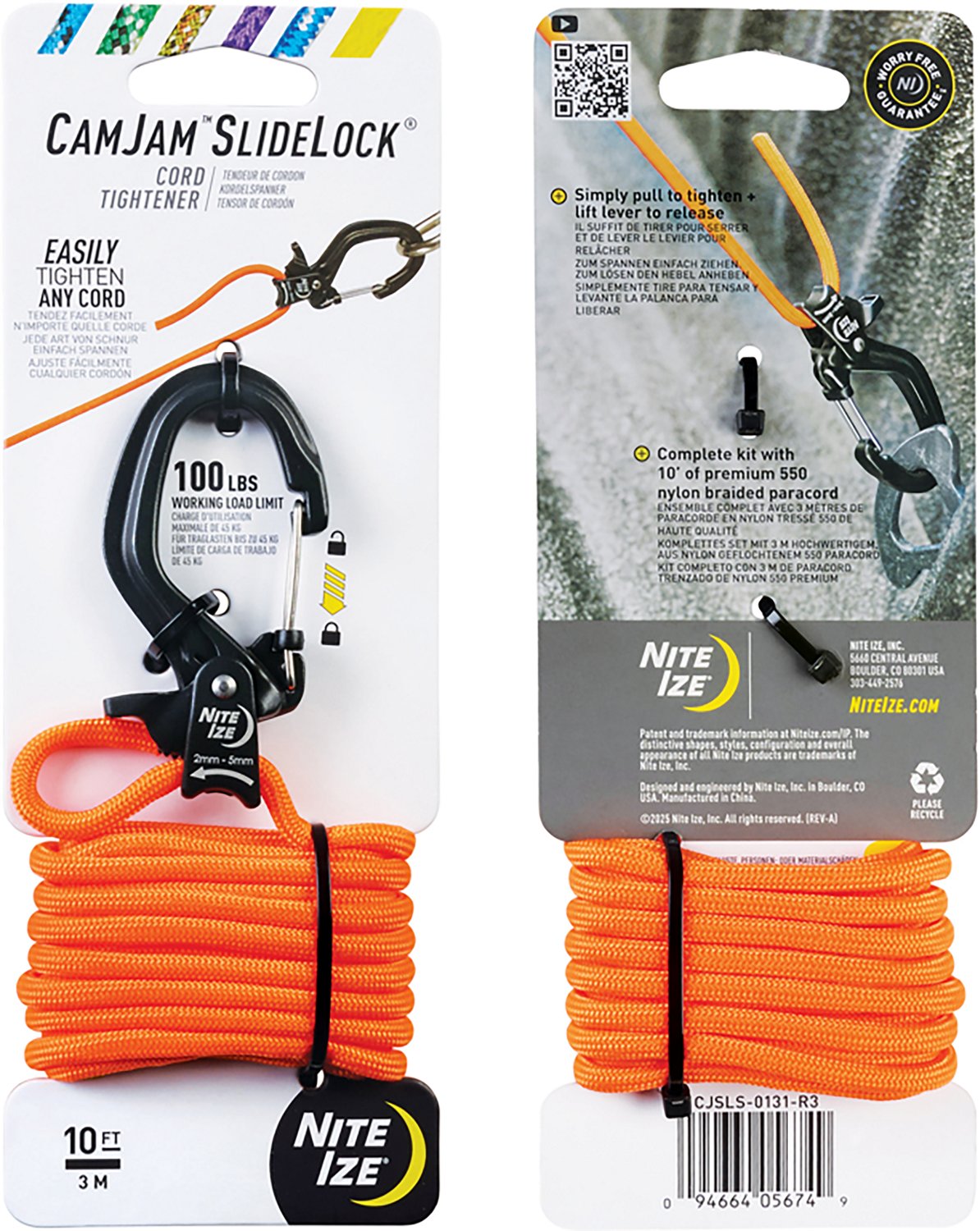 Nite Ize CamJam SlideLock Small Cord Tightener with 10 ft Paracord - view number 2