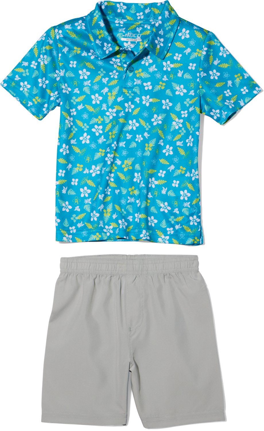 BCG Toddler Boys' Golf Print Polo Set