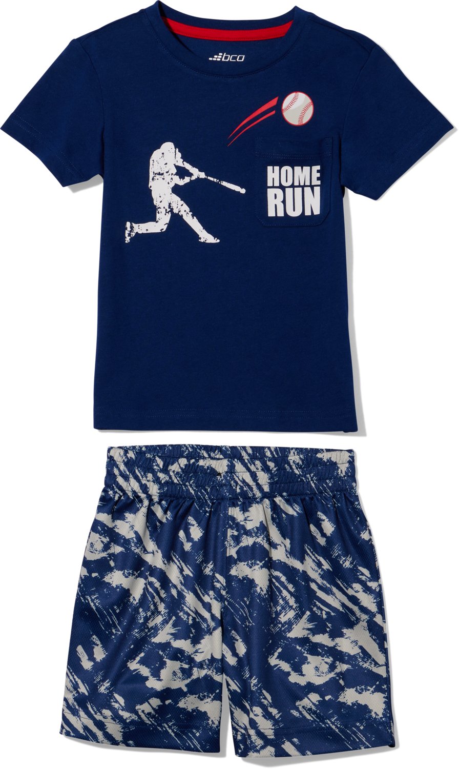 BCG Toddler Boys' Home Run Top and Shorts Set