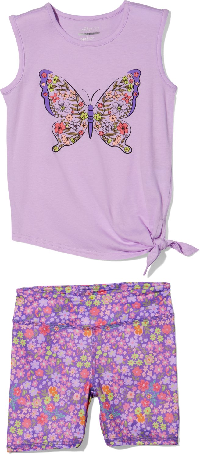 BCG Toddler Girls' Tank Butterfly Short Set