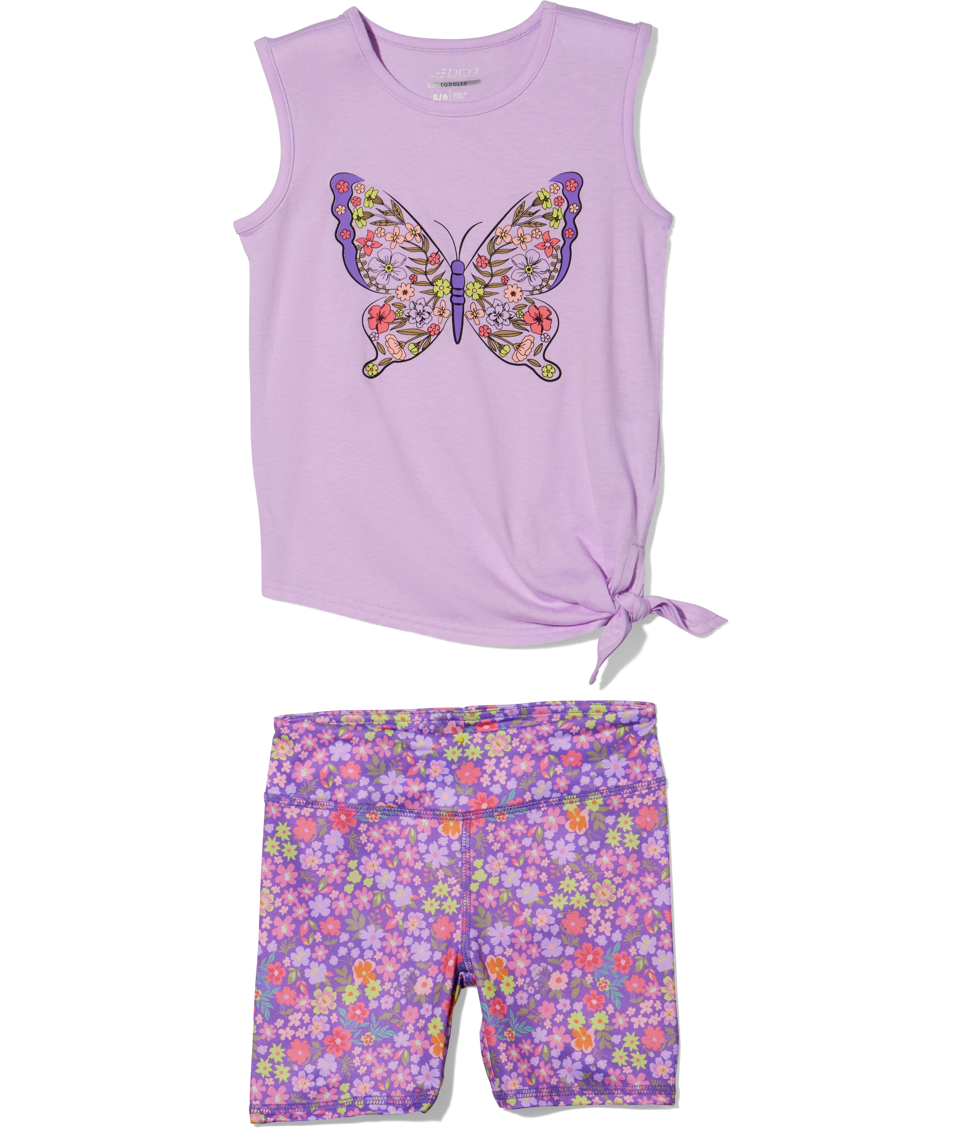 BCG Toddler Girls' Tank Butterfly Short Set