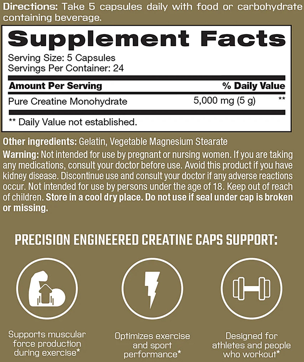 Precision Engineered Creatine 1000mg Capsules 120-count - view number 2