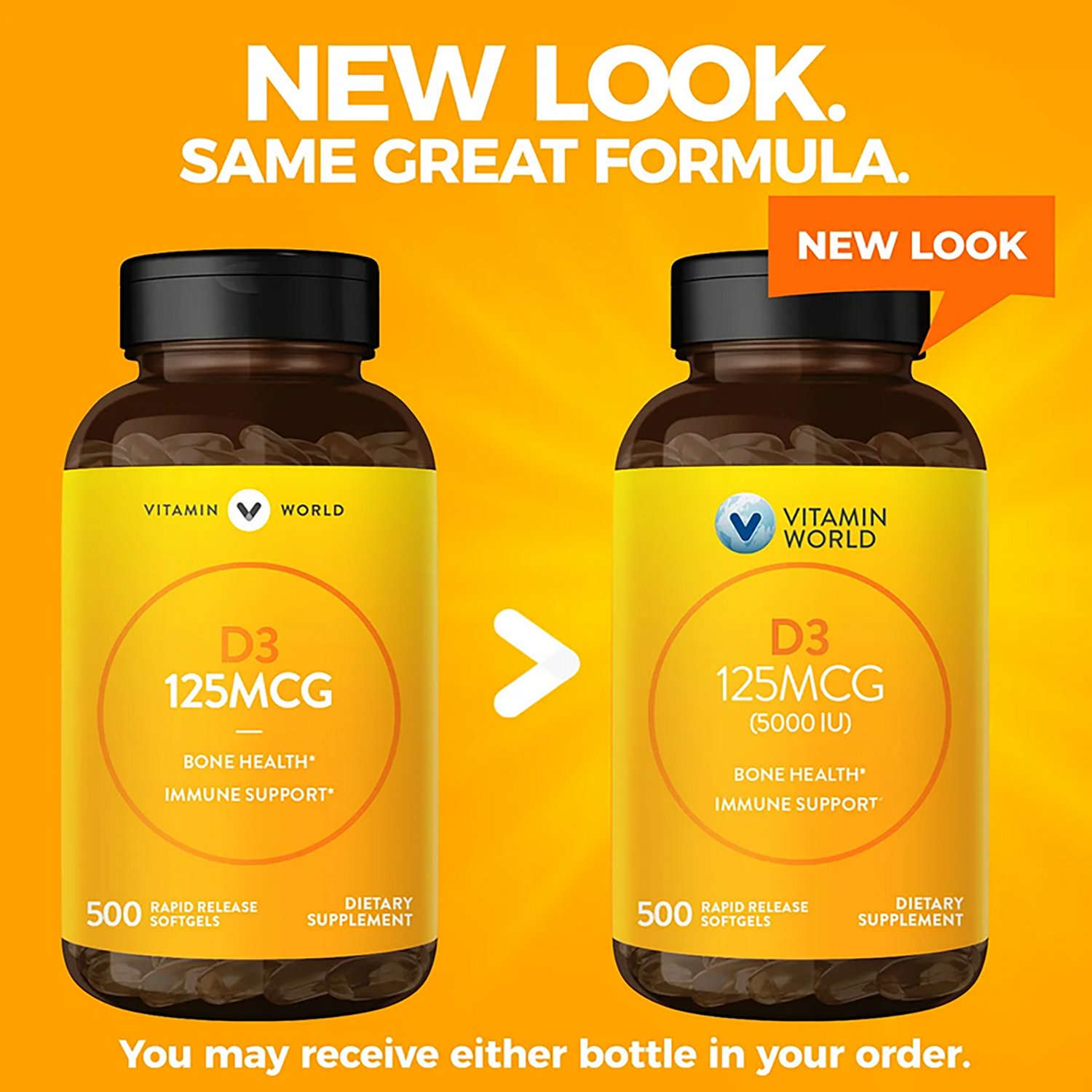 Vitamin World Vitamin D3 5000IU Softgels Value Size - view number 2