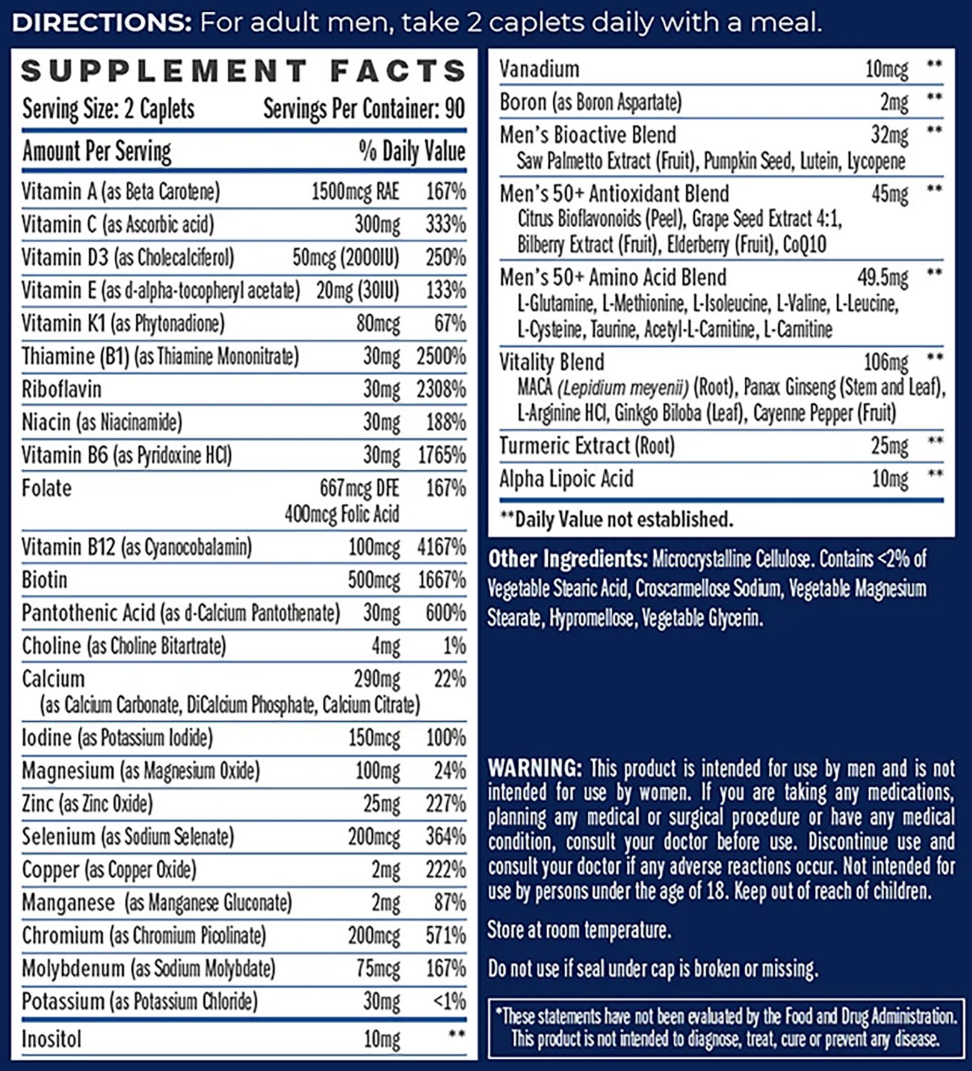 Vitamin World ULTRA 360 Men's 50+ Multivitamin