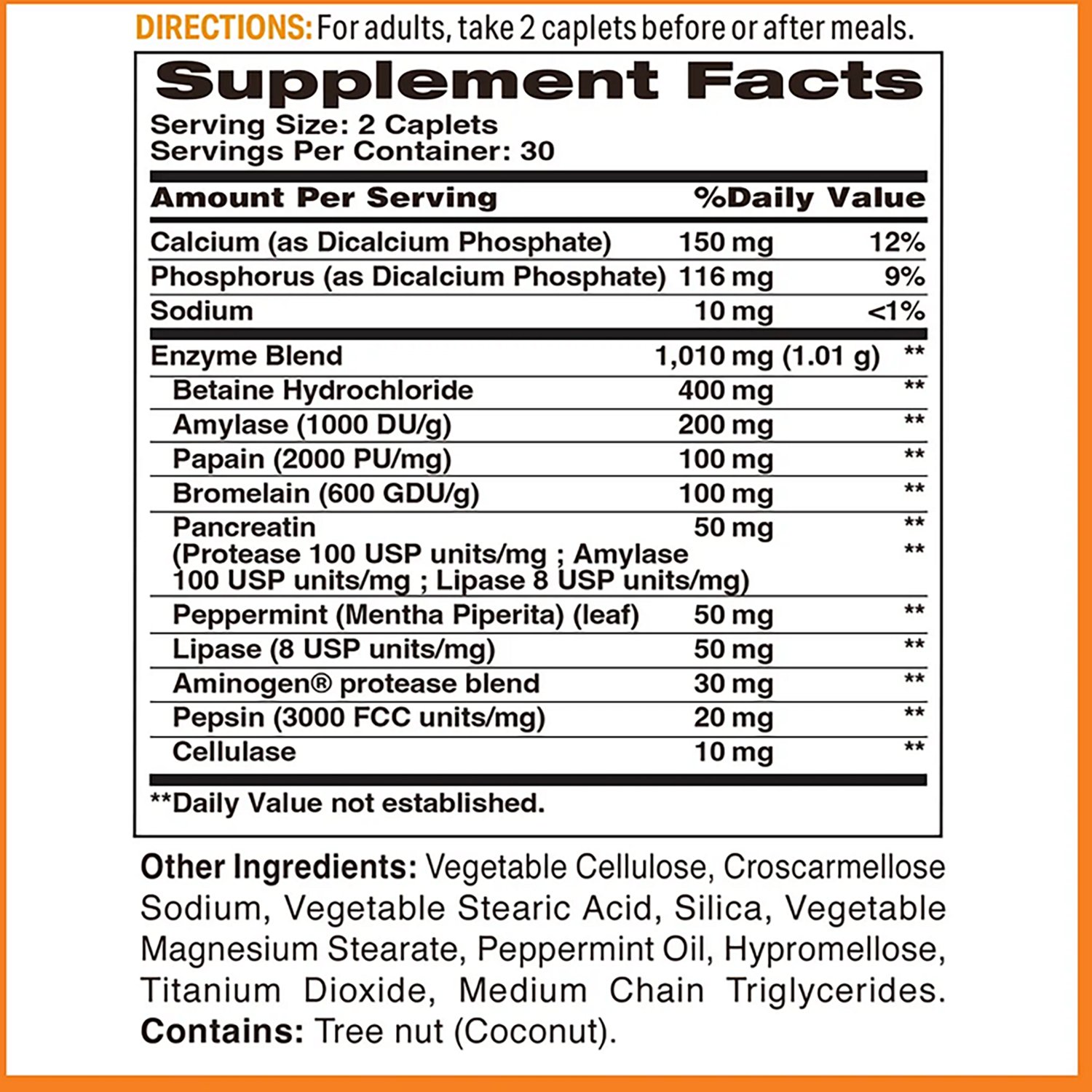 Vitamin World Maximum Strength Digest-13 Multi-Enzyme Caplets - view number 2