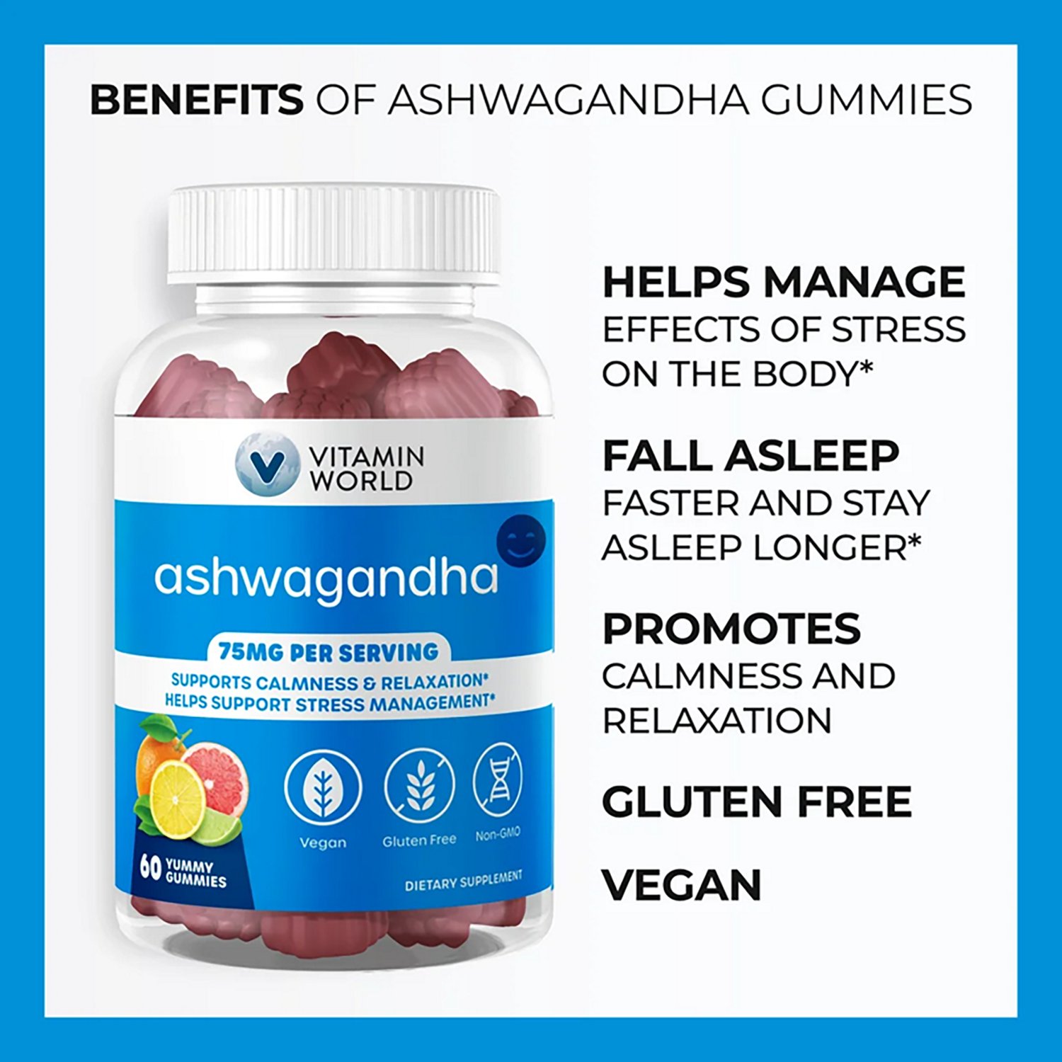 Vitamin World Ashwagandha Gummies 60-count - view number 3