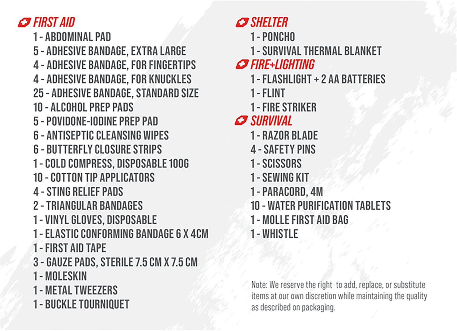 Life Gear 117-Piece First Aid And Survival Tactical Pack - view number 2