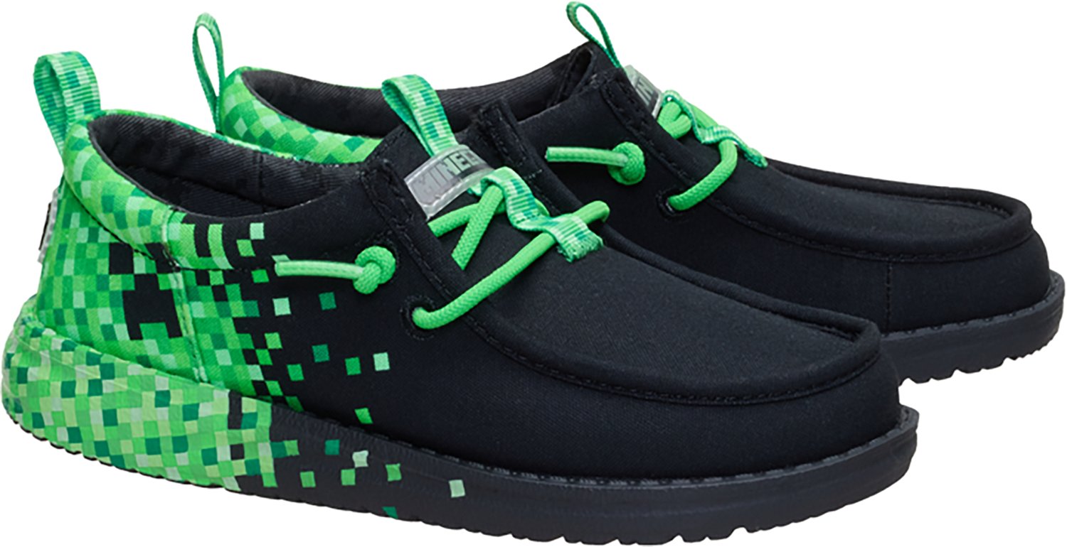 HEYDUDE Kids' Wally Minecraft Creeper Shoes - view number 3