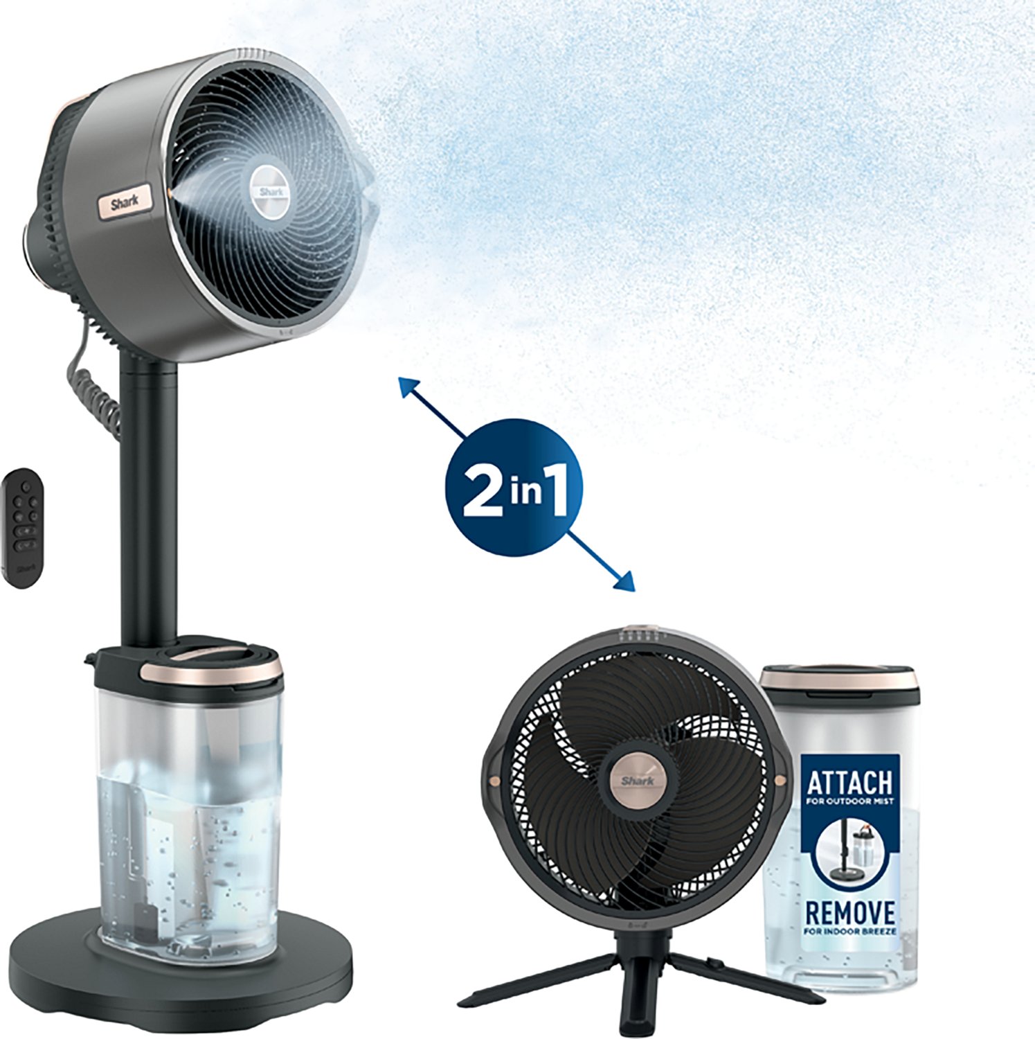 Shark FlexBreeze Pro Mist Pedestal and Table Fan - view number 3