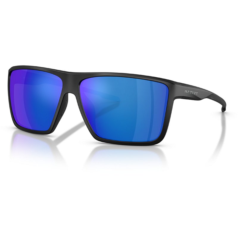 Native Eyewear Tavern XL XD9050 Polarized Sunglasses - Matte Black/Blue Reflex Mirror - X-Large