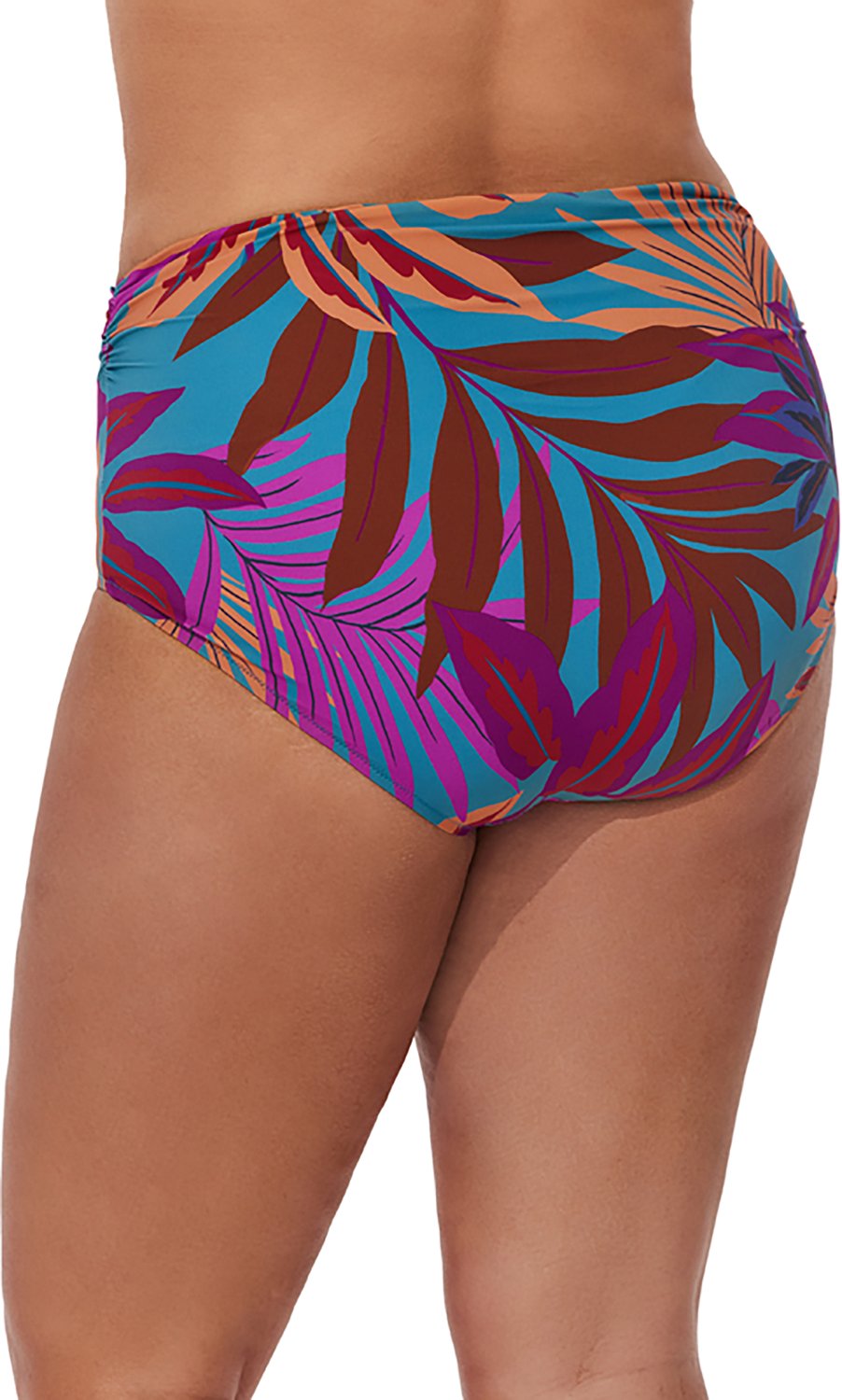 Gottex Women's Plantopia Shirred High Waist Plus Size Swim Bottoms - view number 2