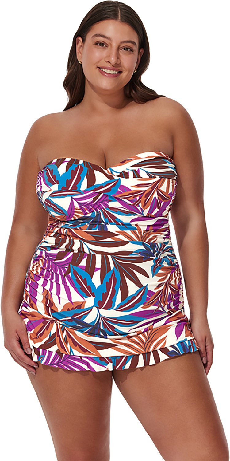 Gottex Women's Plantopia Bandeau Plus Size Swimdress
