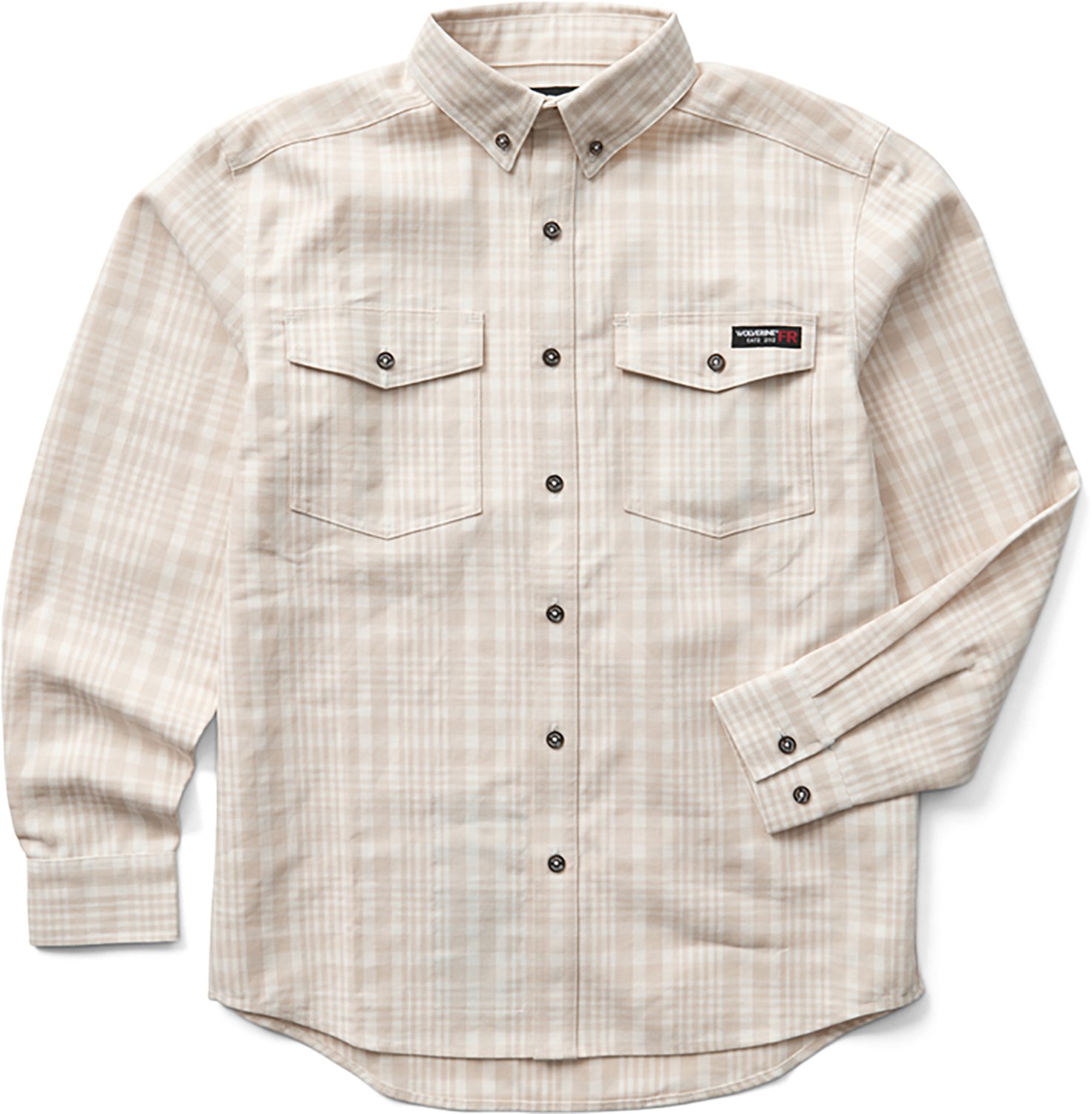 Wolverine Men's Flame Resistant Long Sleeve Twill Button Down Shirt