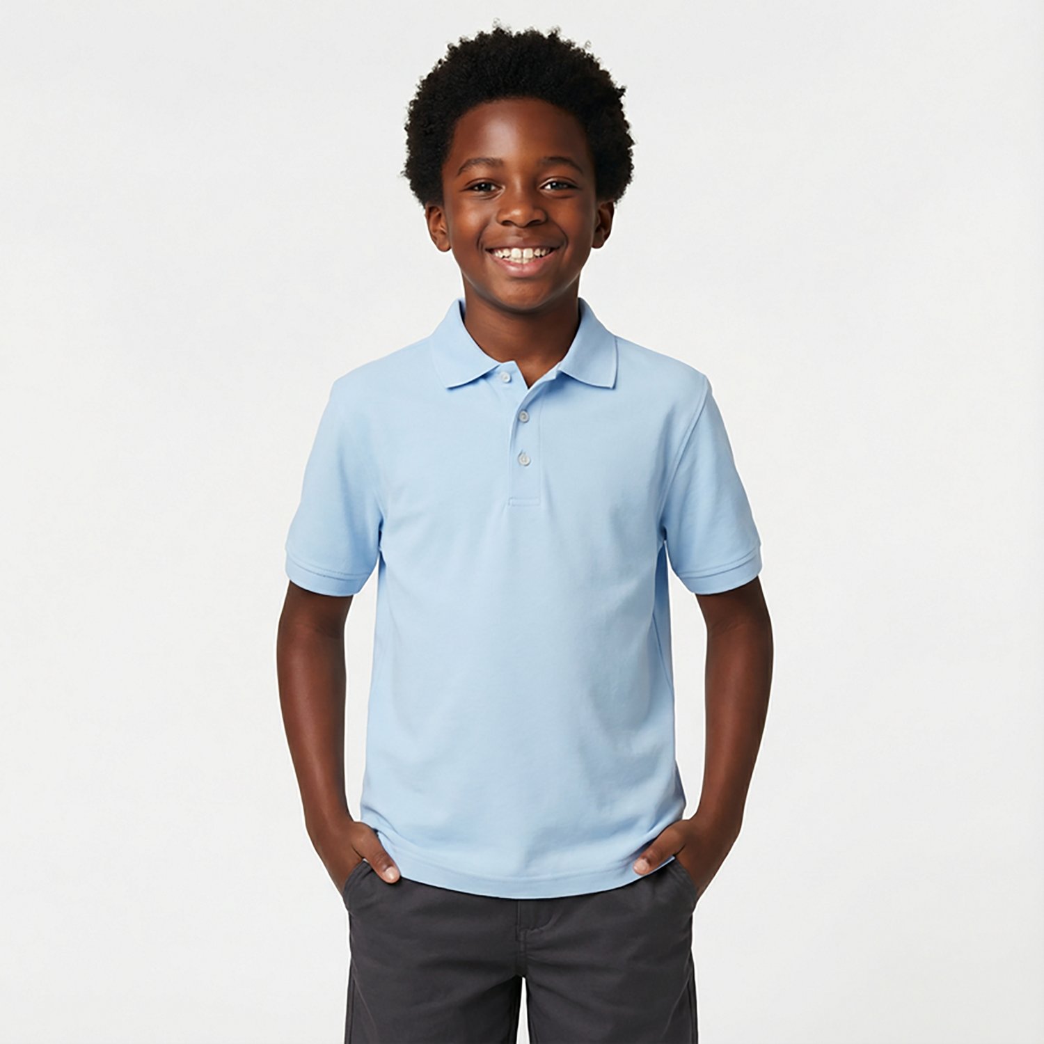 French Toast Boys' Short Sleeve Interlock Knit Polo Shirt - view number 2