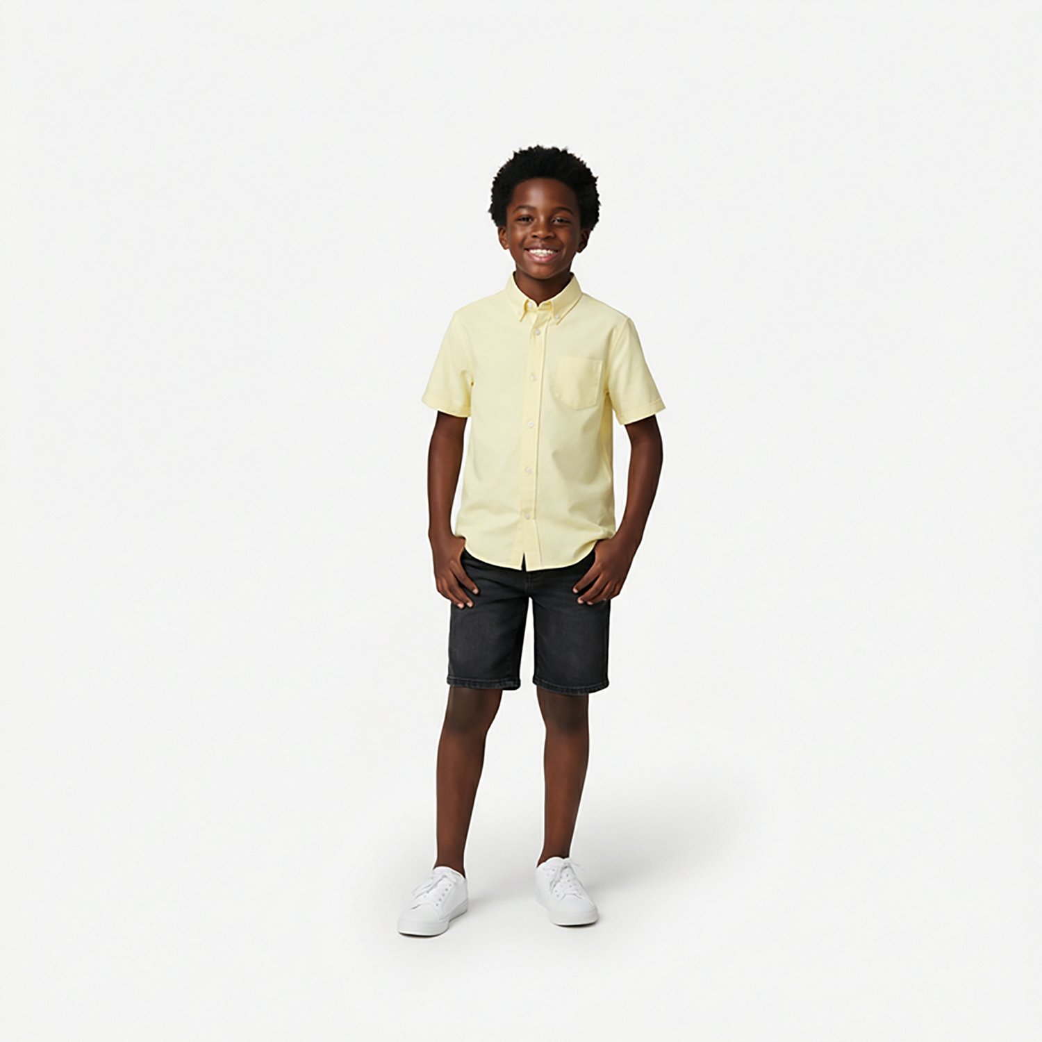 French Toast Boys' Short Sleeve Oxford Shirt
