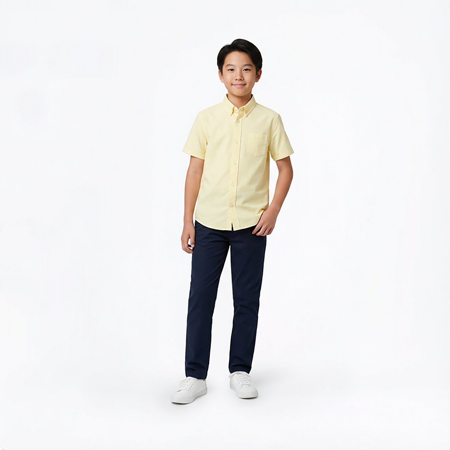 French Toast Boys' Short Sleeve Oxford Shirt