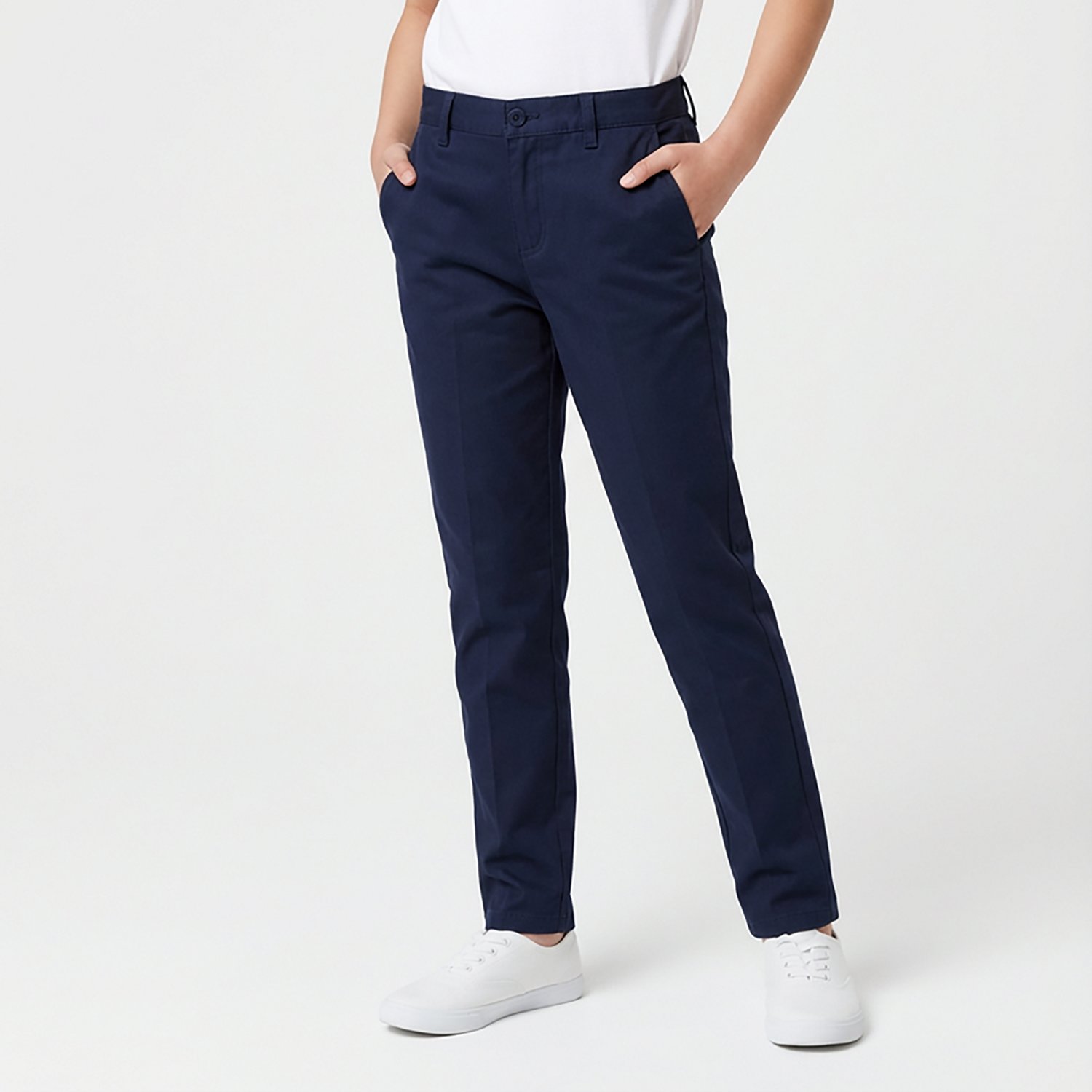 French Toast Girls' Extended Sizing Skinny Stretch Twill Pant