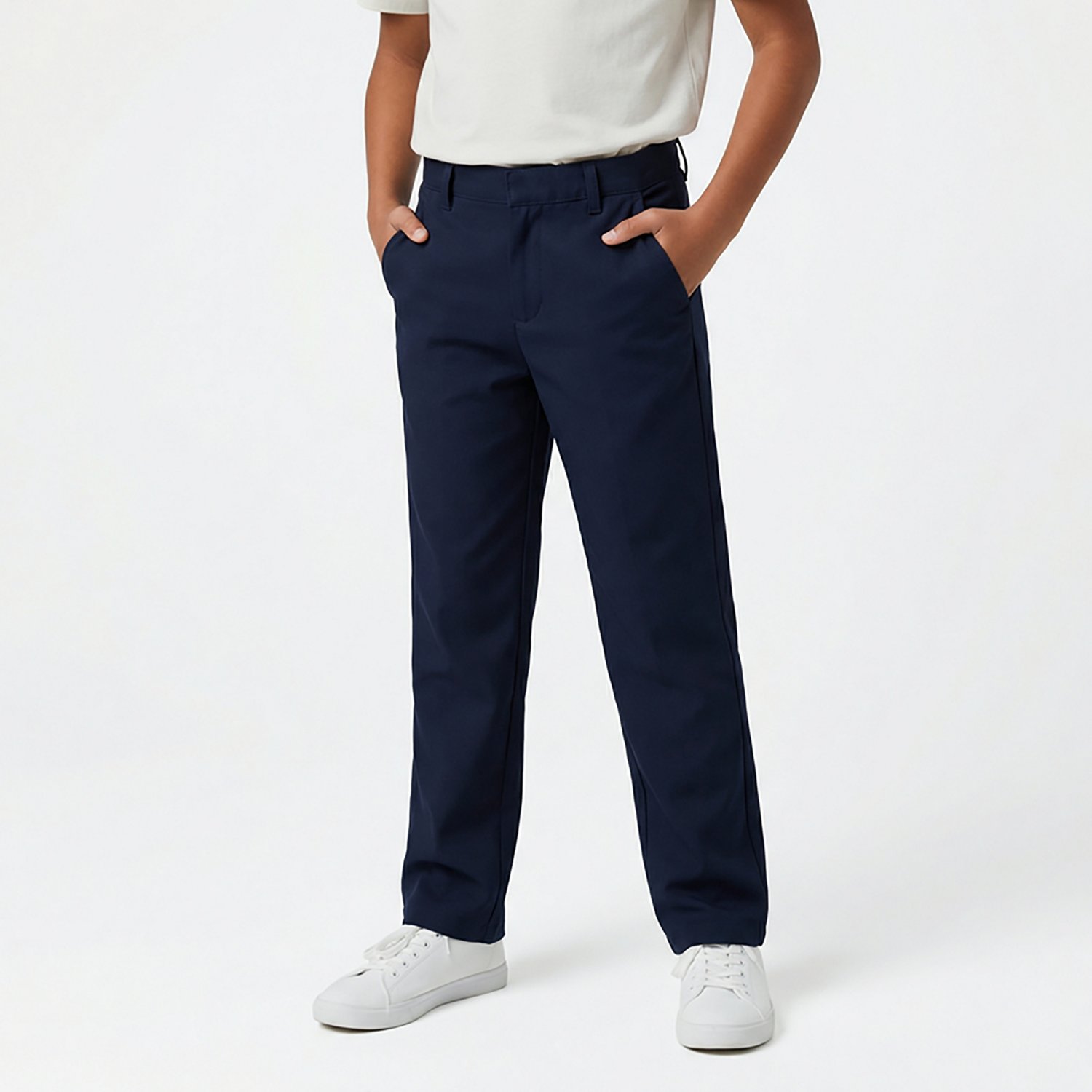 French Toast Boys' Slim Adjustable Waist Double Knee Pants                                                                       - view number 2