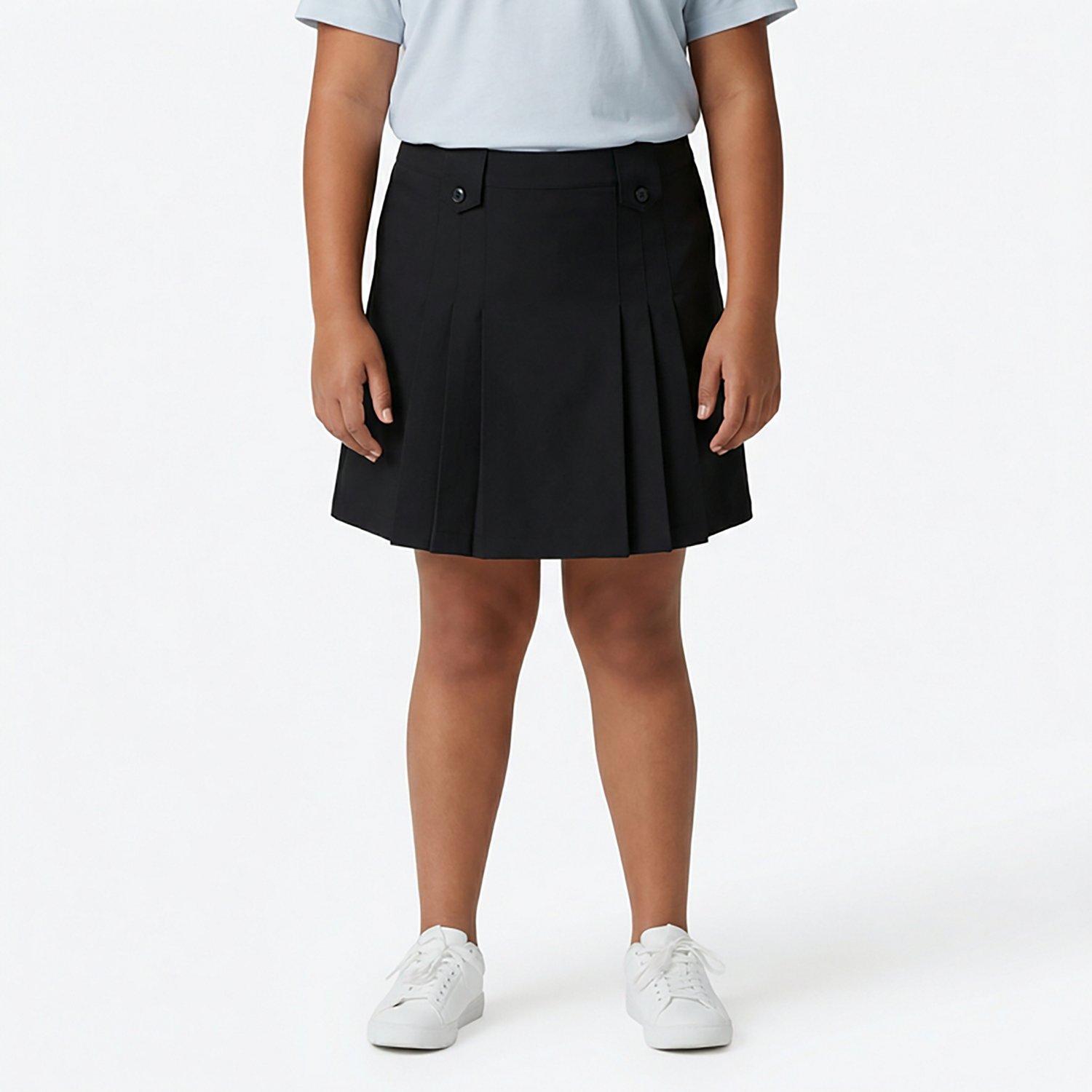 French Toast Girls' Front Pleated Skirt with Tabs                                                                                - view number 2