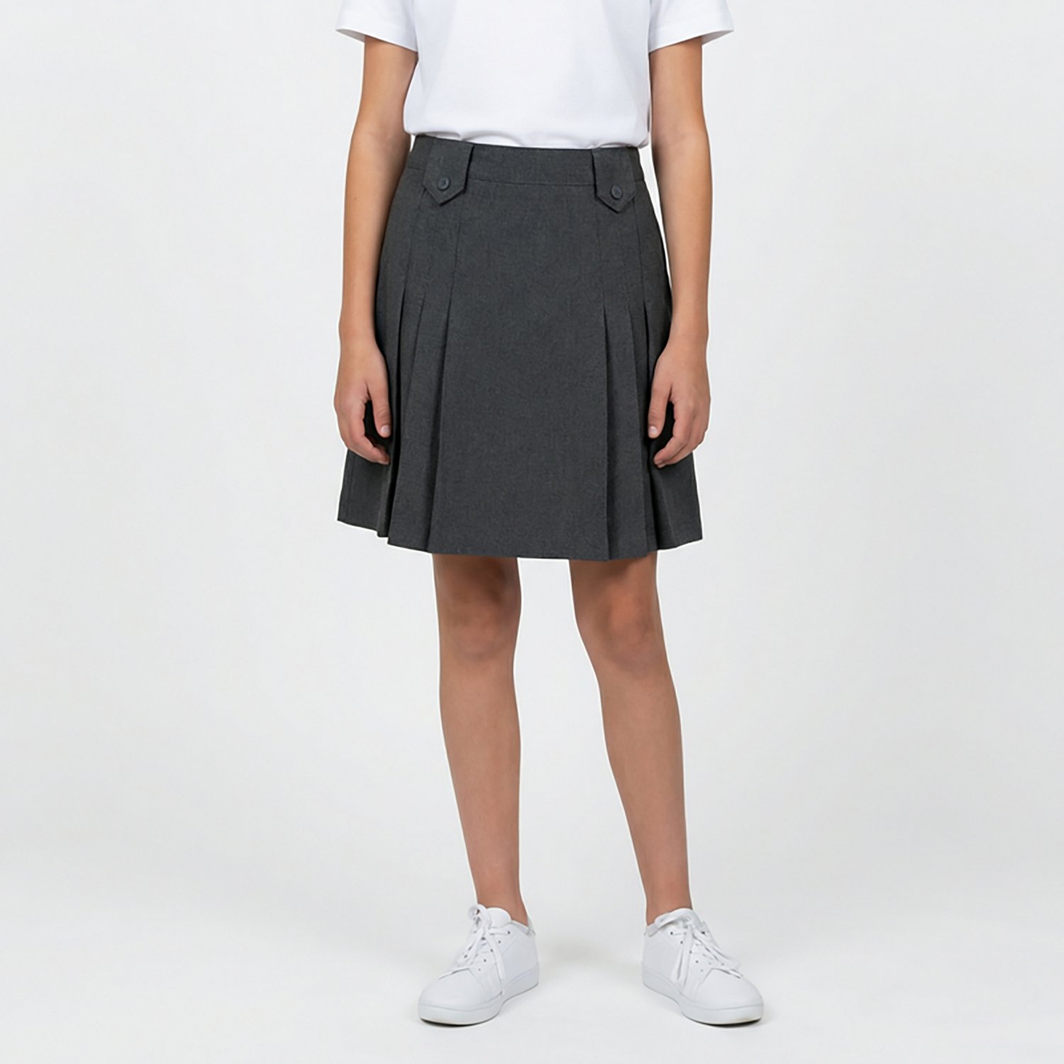 French Toast Girls' Front Pleated Skirt with Tabs                                                                                - view number 2