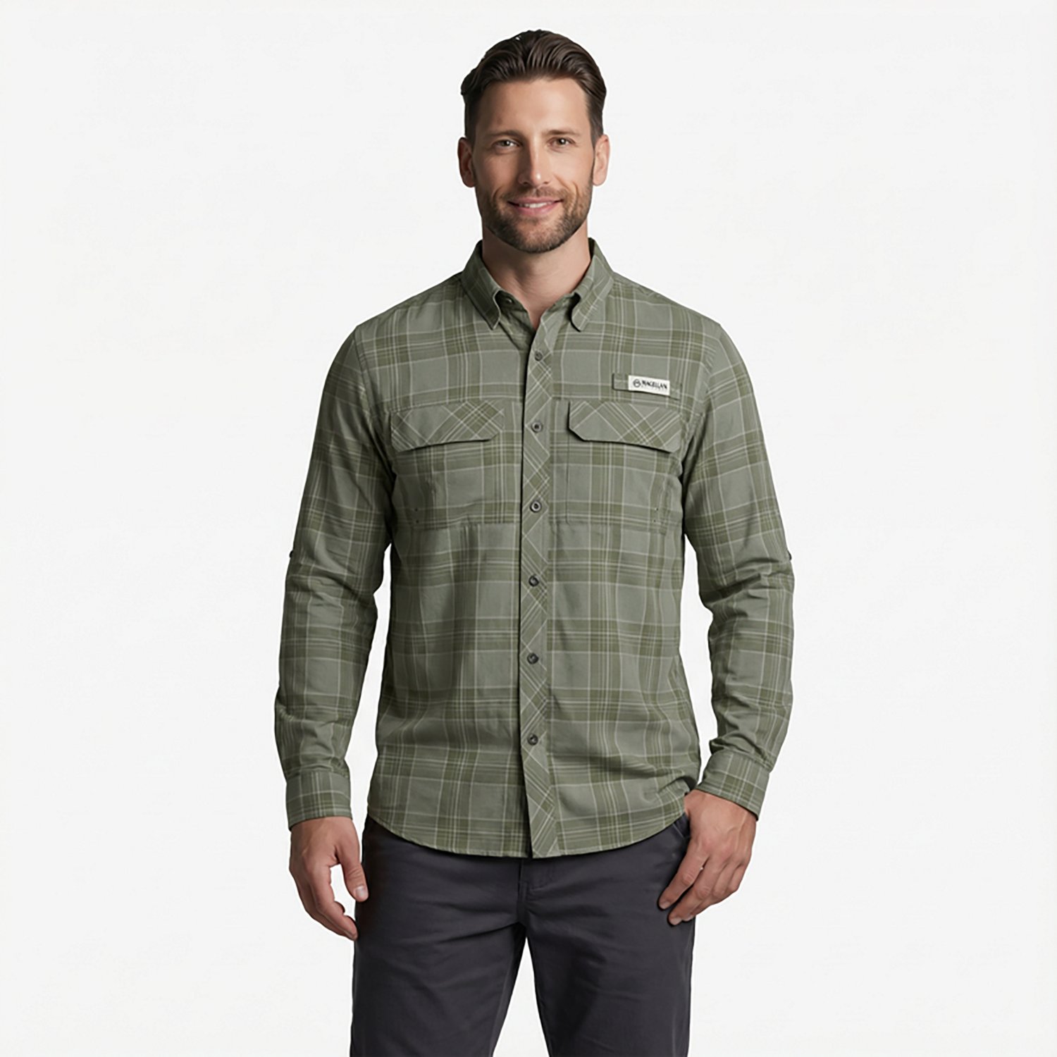 Magellan Outdoors Men's Barton Creek Outdoor Plaid Long Sleeve Shirt - view number 2