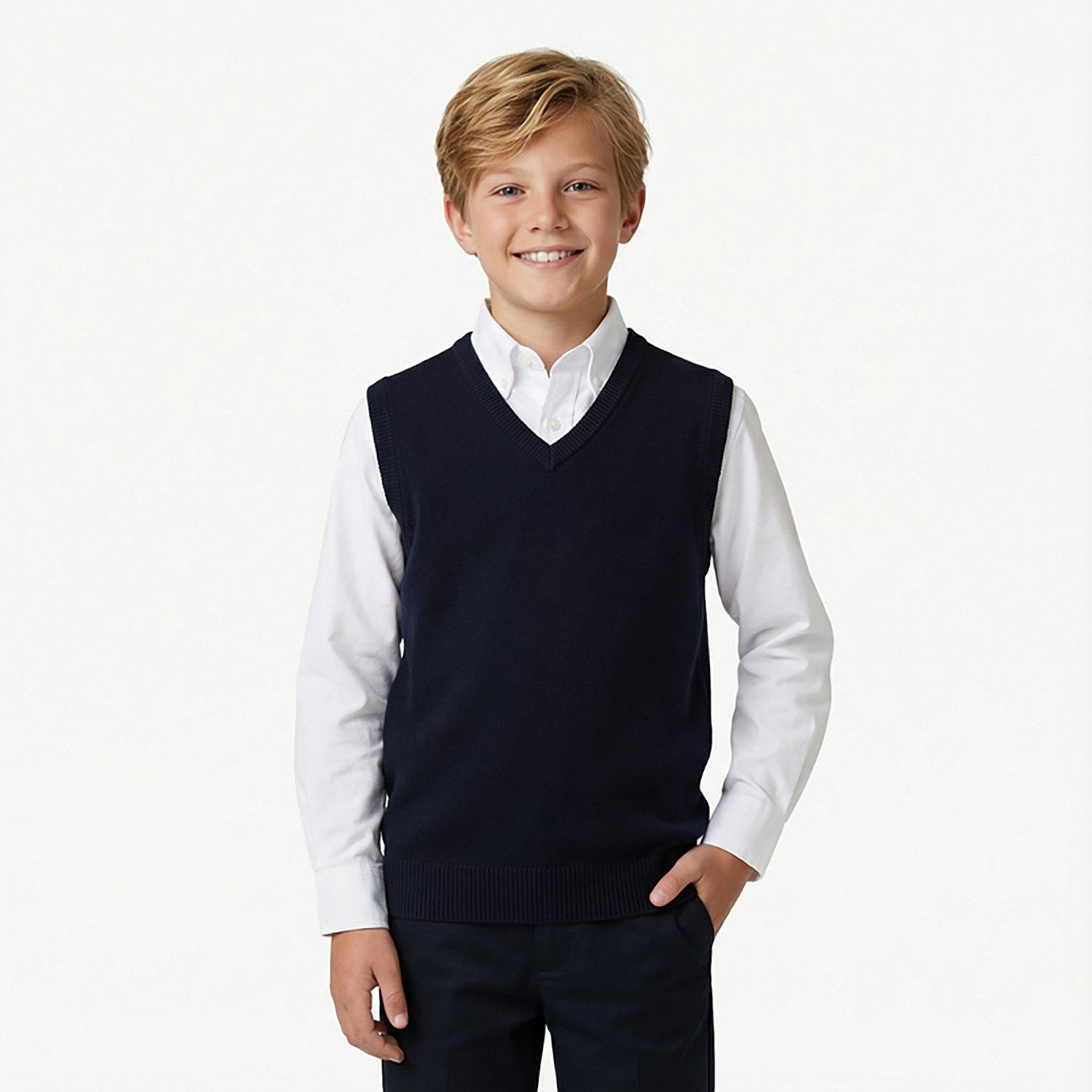 French Toast Boys' V-neck Sweater Vest - view number 2