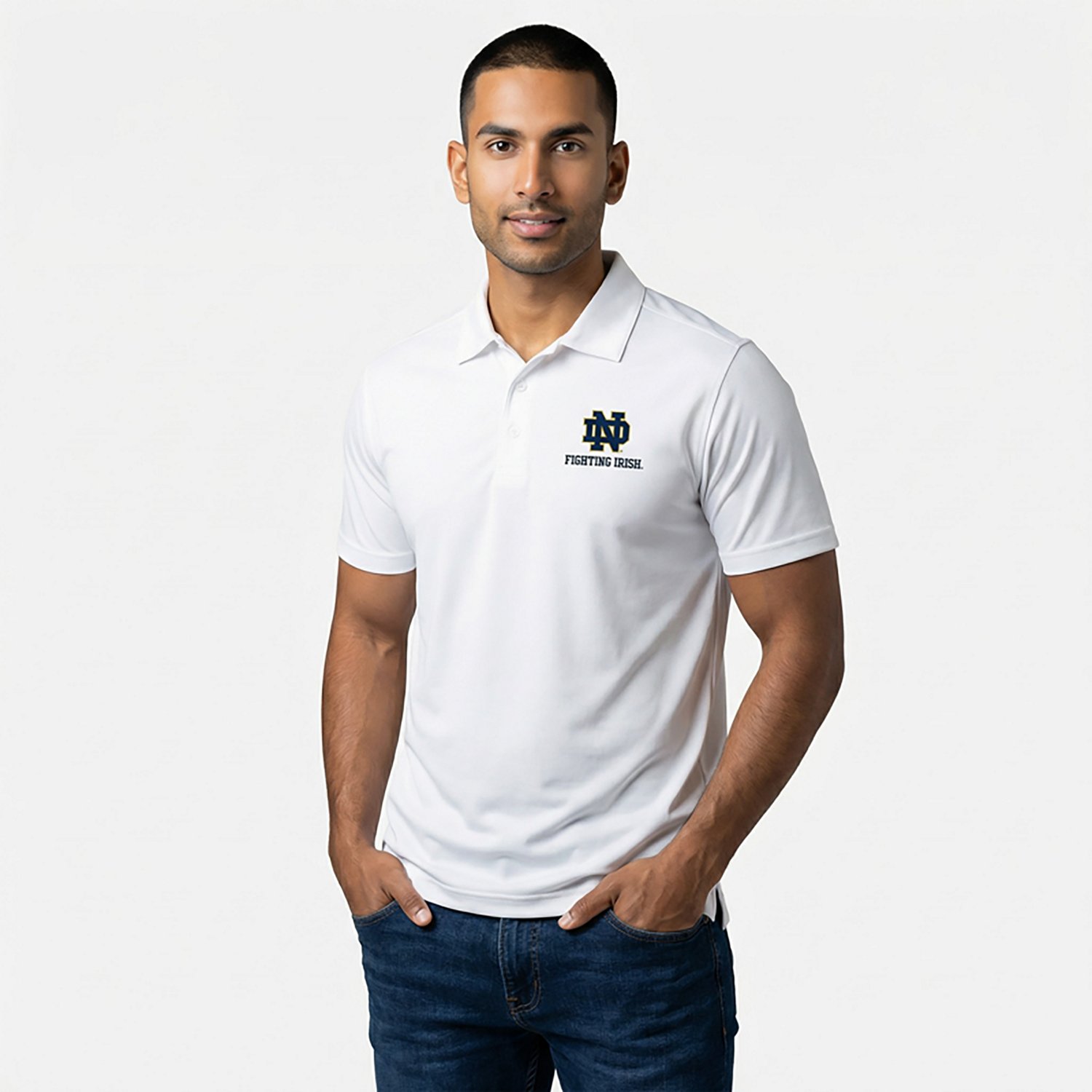 Antigua Men's University of Notre Dame Tribute Polo Shirt - view number 2