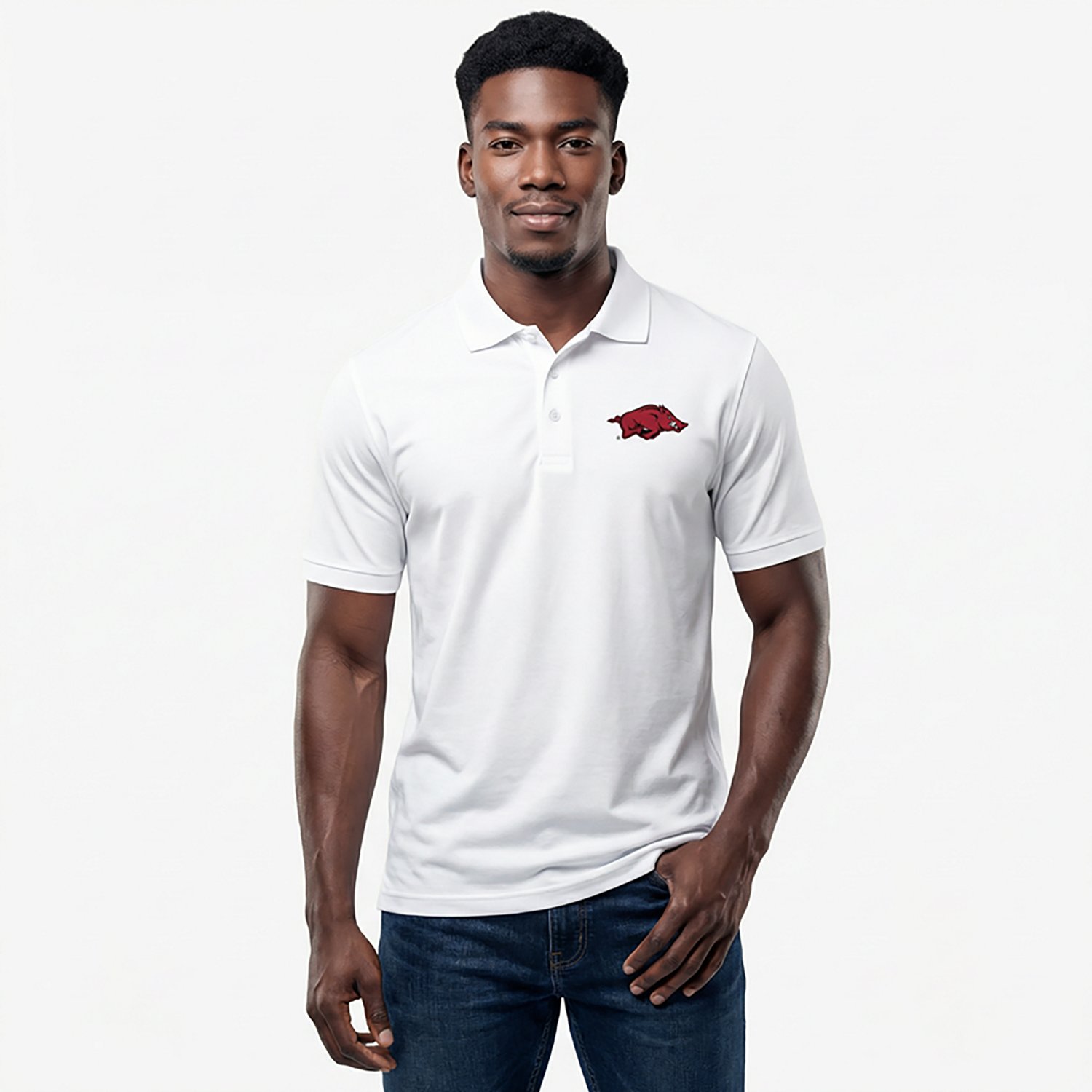 Antigua Men's University of Arkansas Legacy Pique Polo Shirt - view number 2