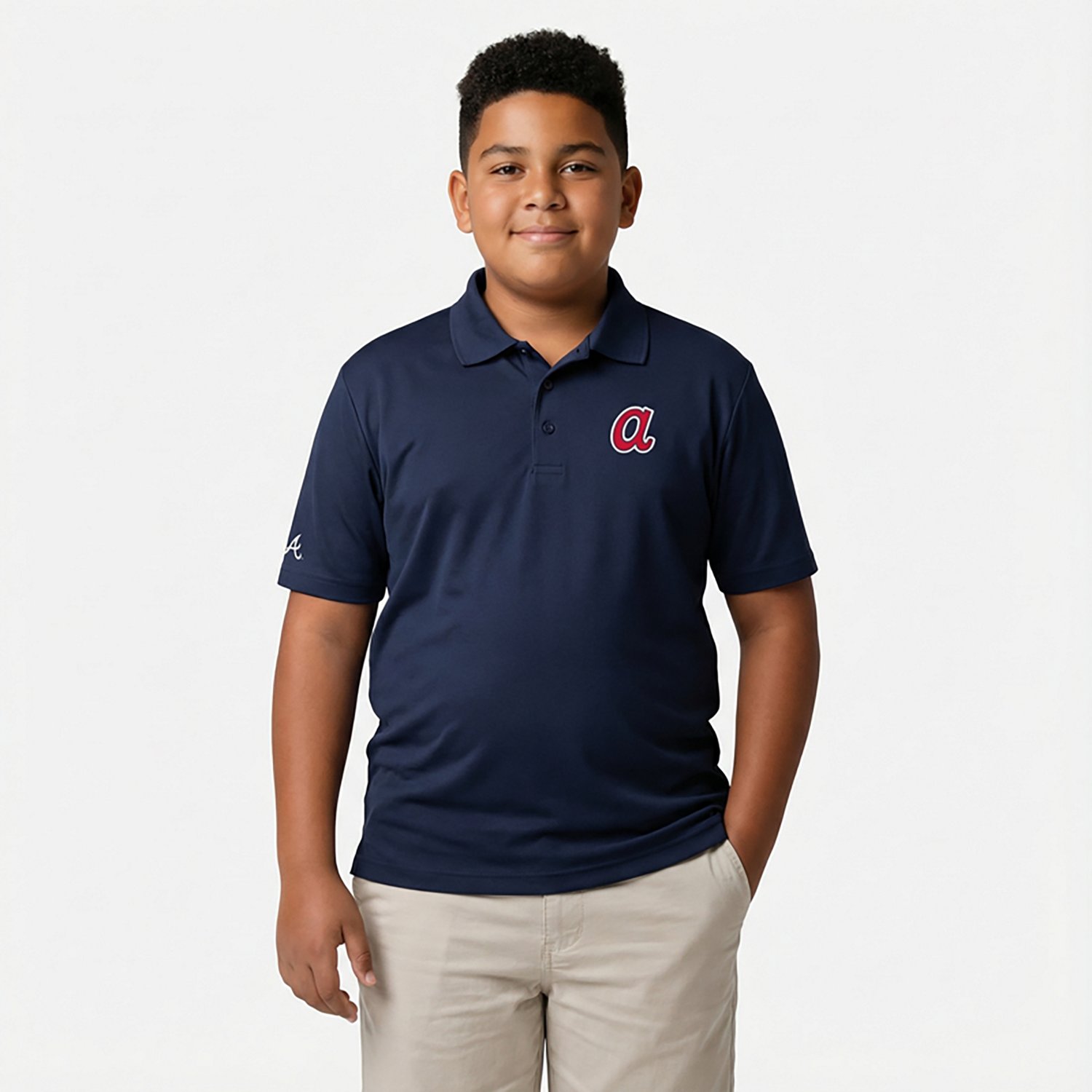 Antigua Men's Atlanta Braves Legacy Pique Polo Shirt - view number 2